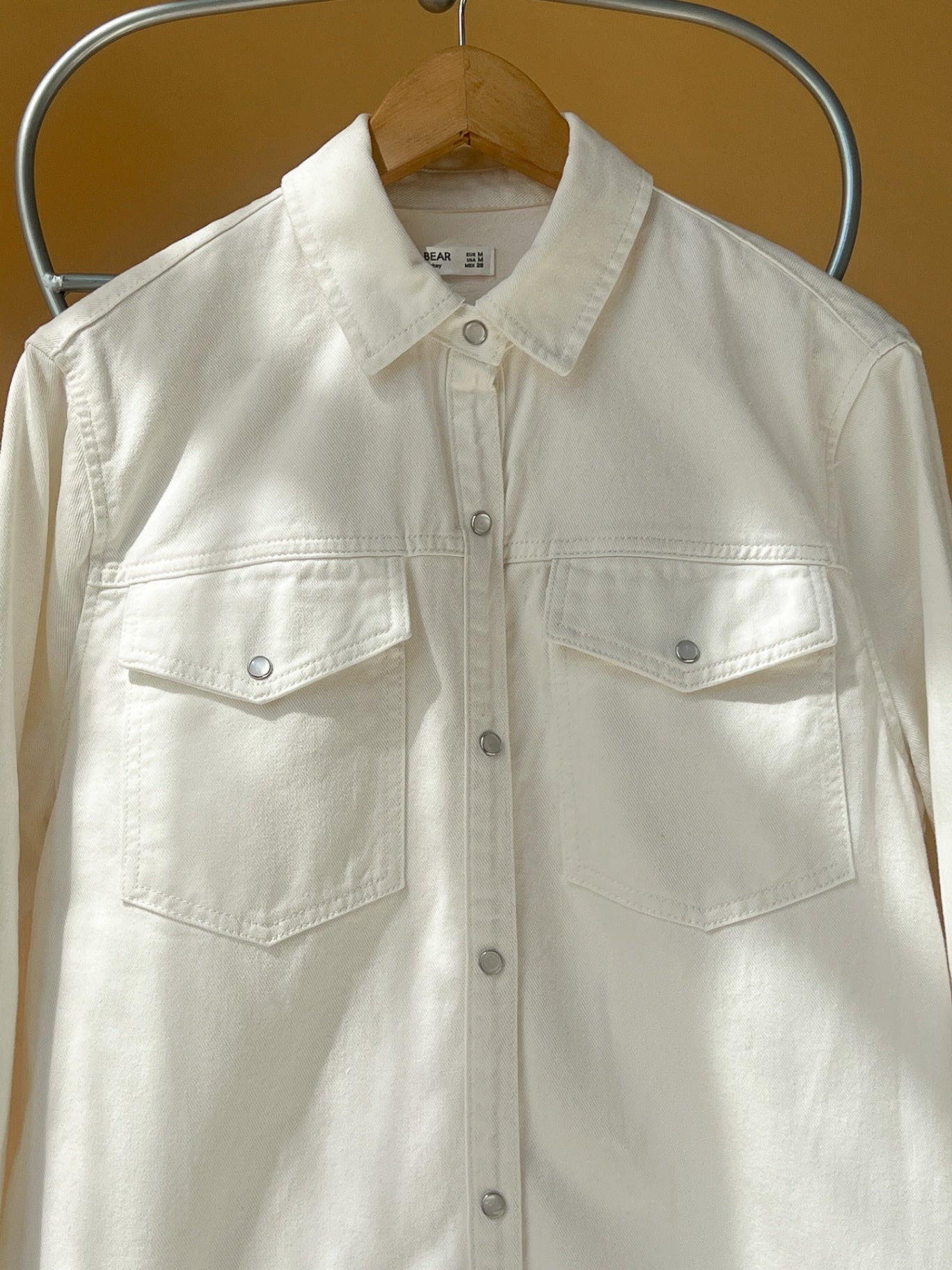 MARTHE - Pull&Bear Button-up Shirt M White