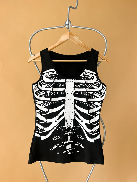 MARTHE - Skeleton Tank Top S Black