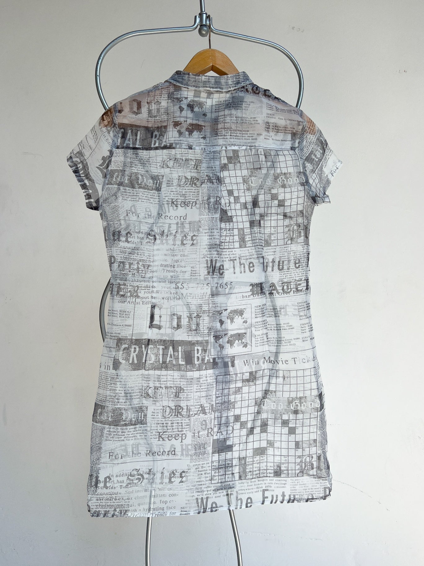 MARTHE - Sheer Vintage Dress One Size Gray