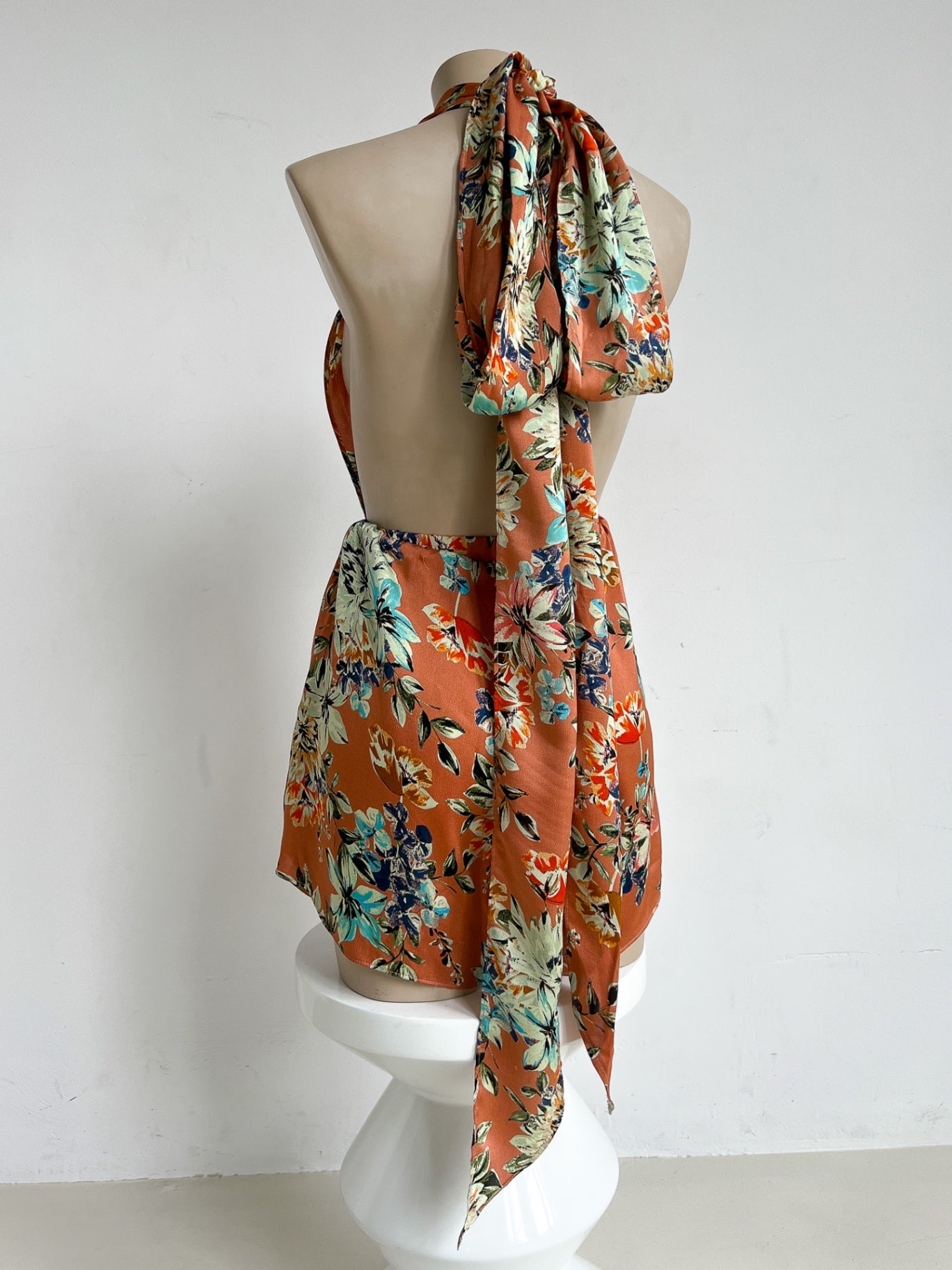 TALISSA - Loavies Playsuit M Orange with floral pattern