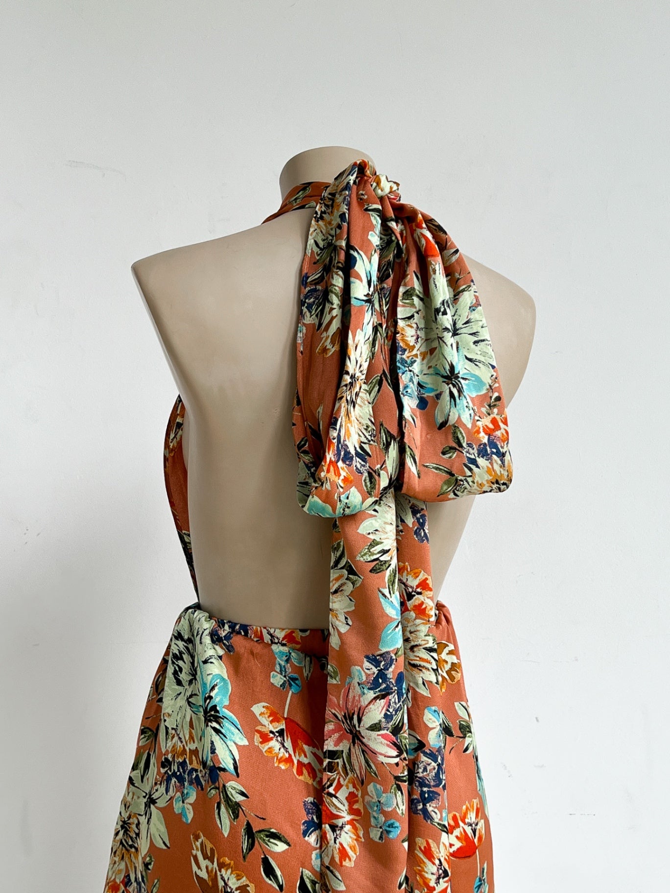 TALISSA - Loavies Playsuit M Orange with floral pattern