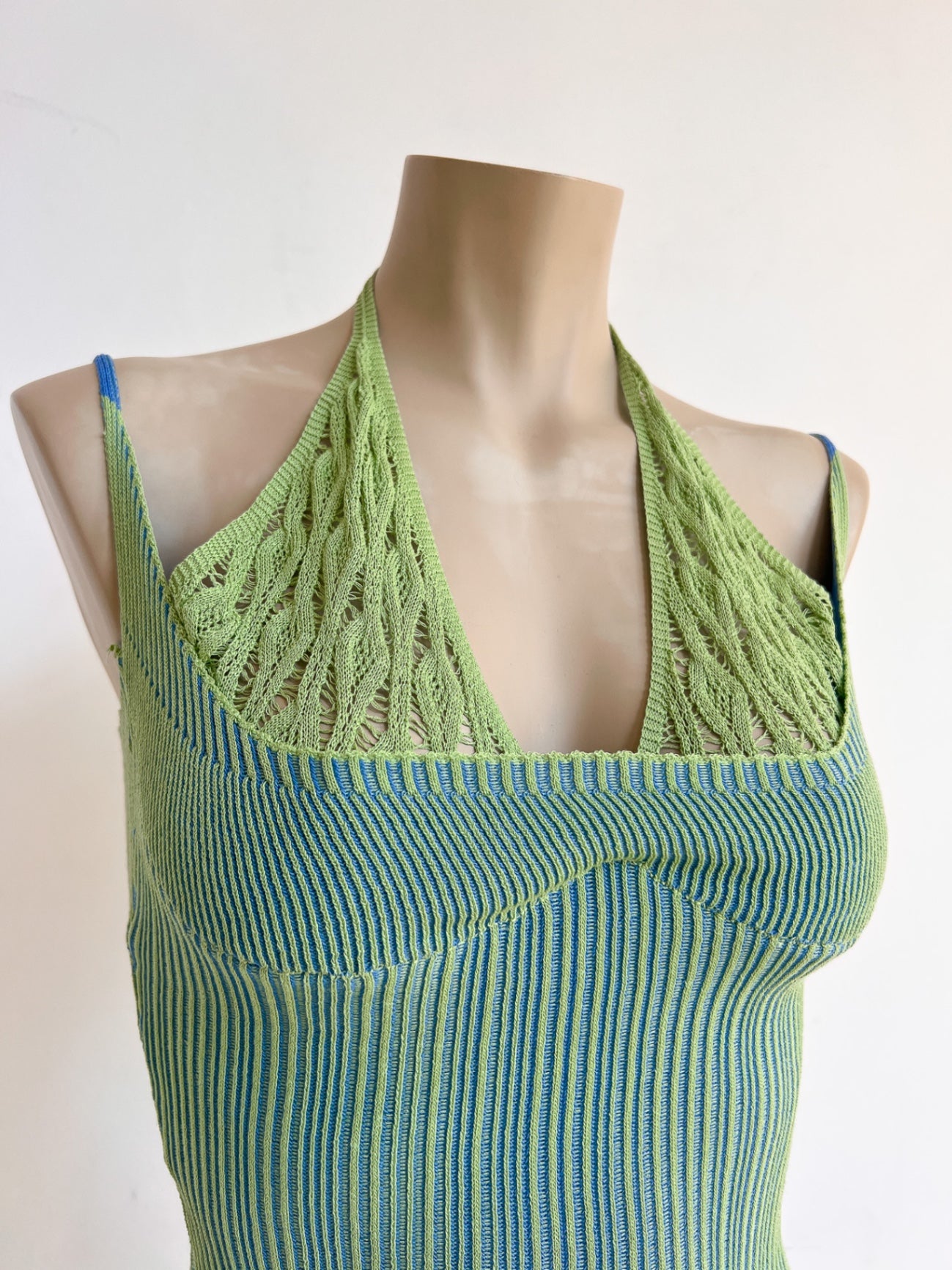 MARTHE - Ordinary W Tank Top S Green and Blue