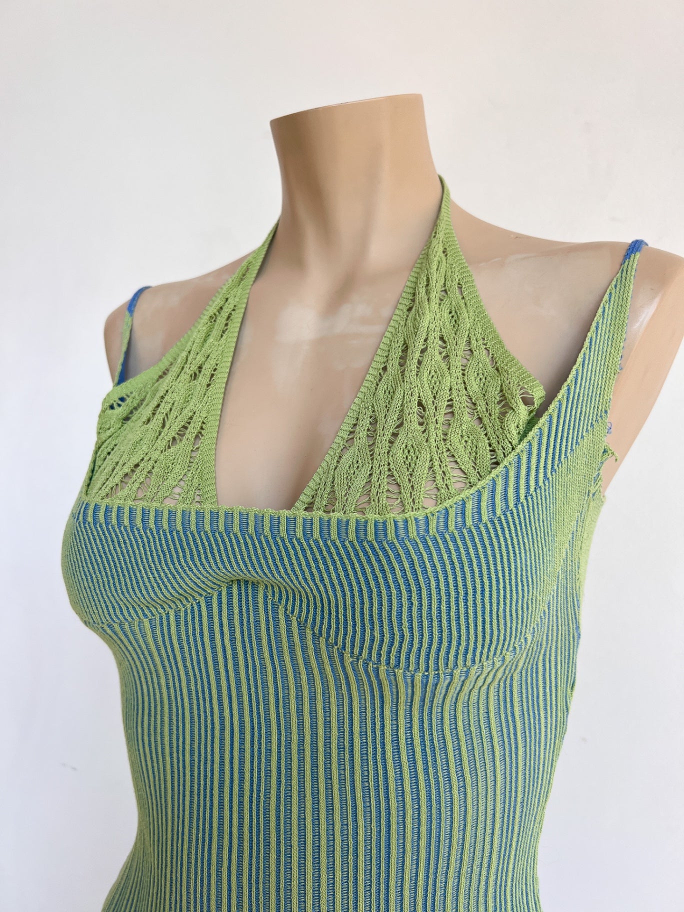 MARTHE - Ordinary W Tank Top S Green and Blue