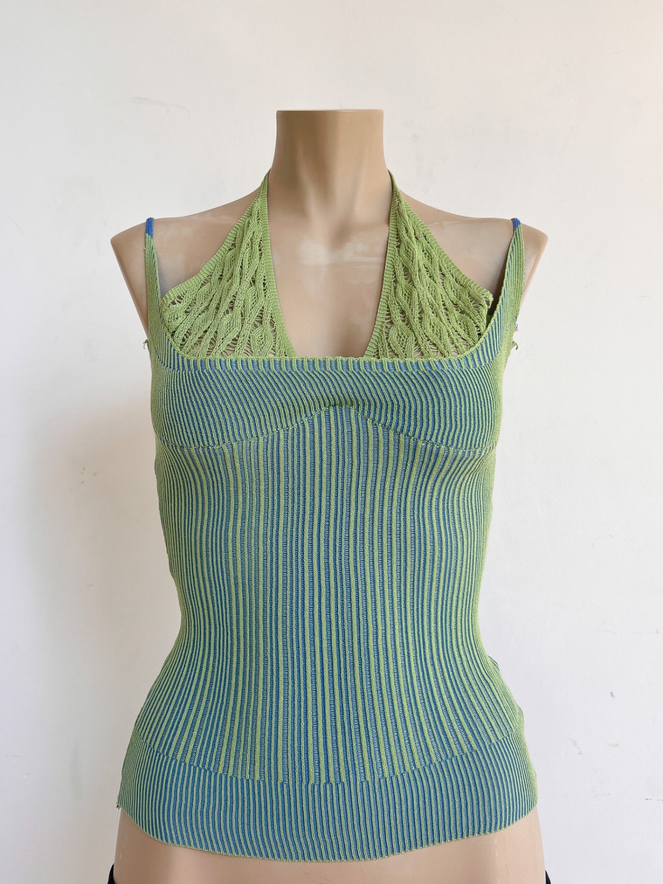 MARTHE - Ordinary W Tank Top S Green and Blue