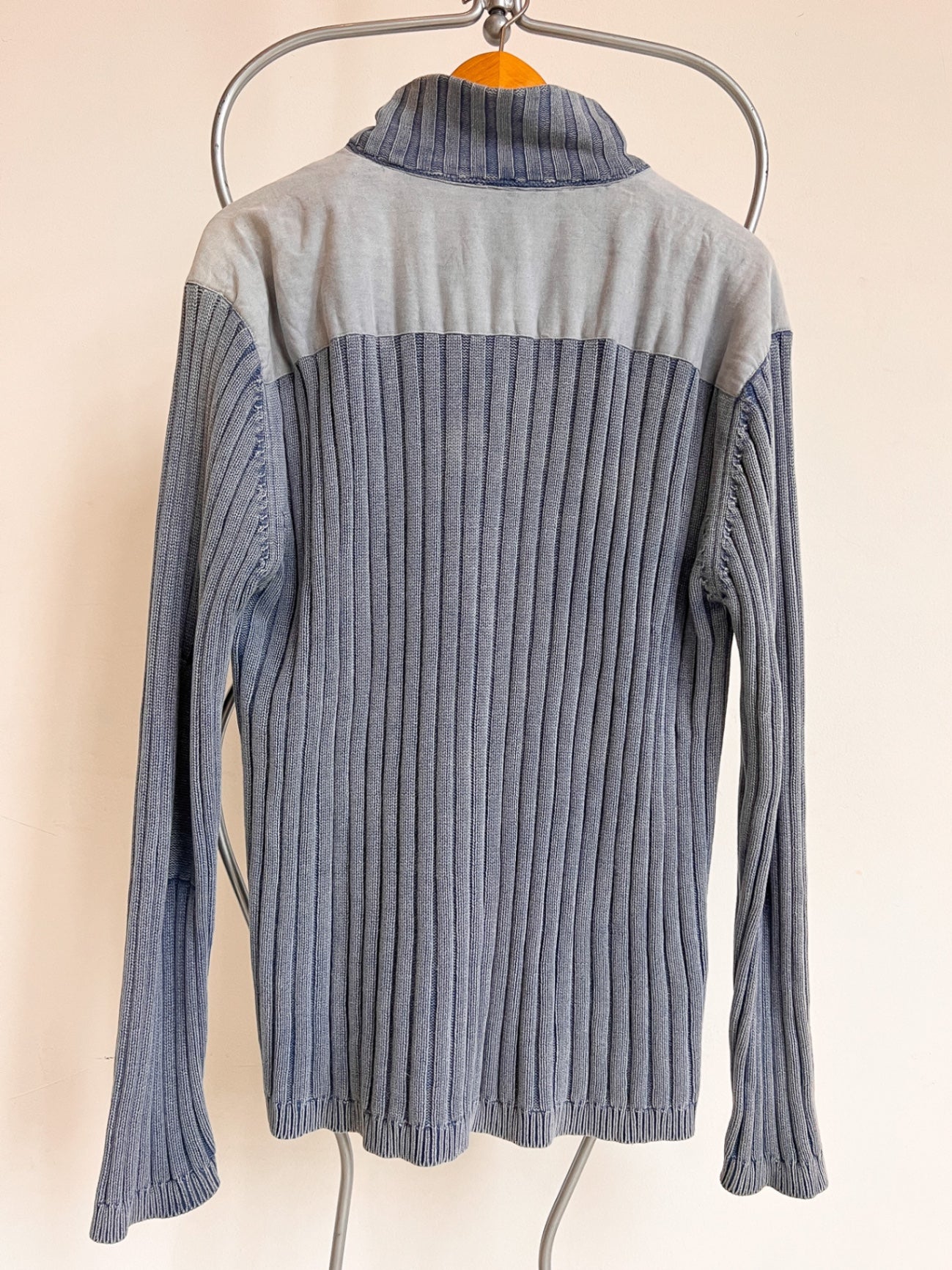 Gentleman Farmer Zip-Up Cardigan Blue