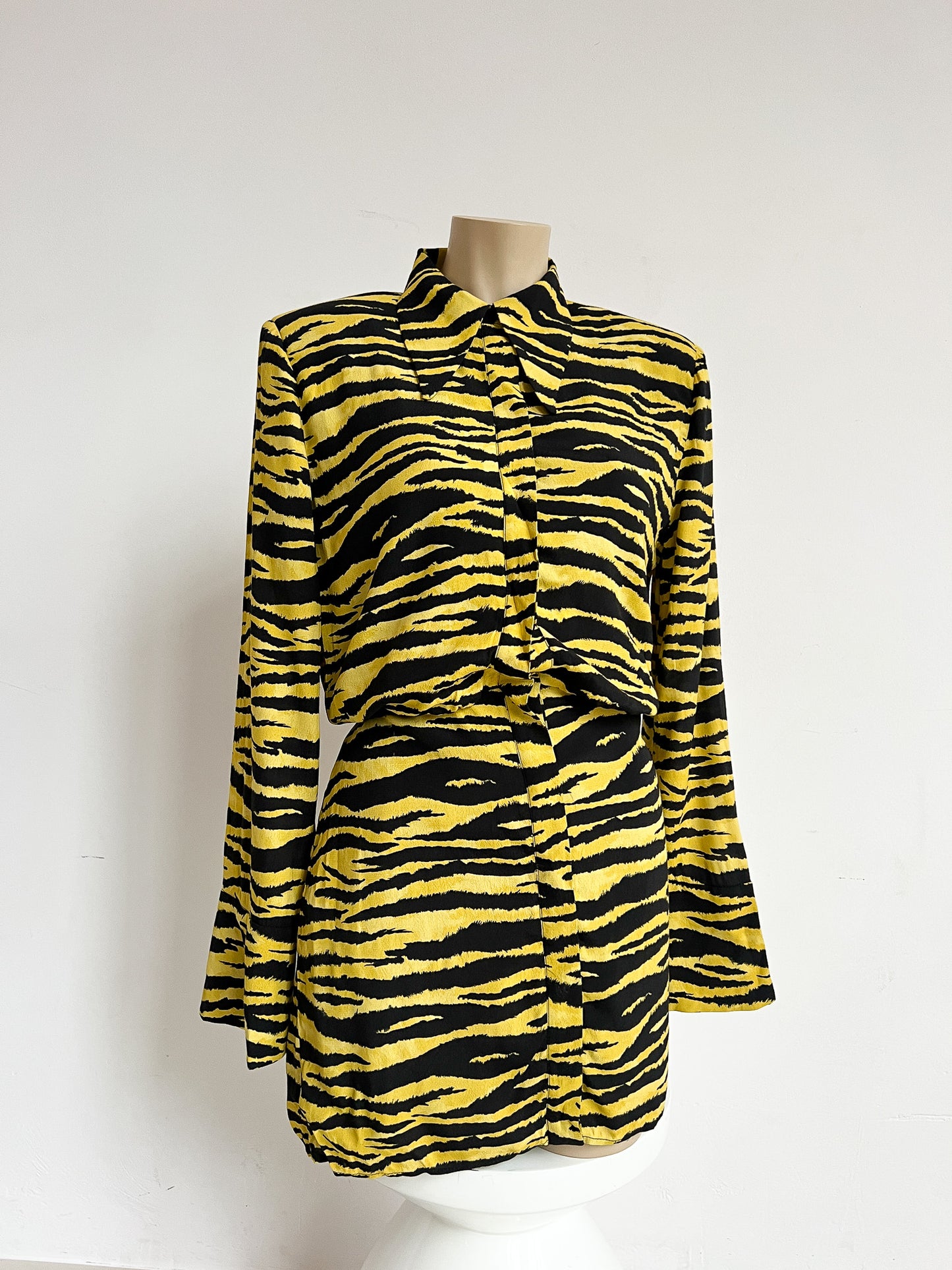 MARTHE - Zebra yellow dress - S