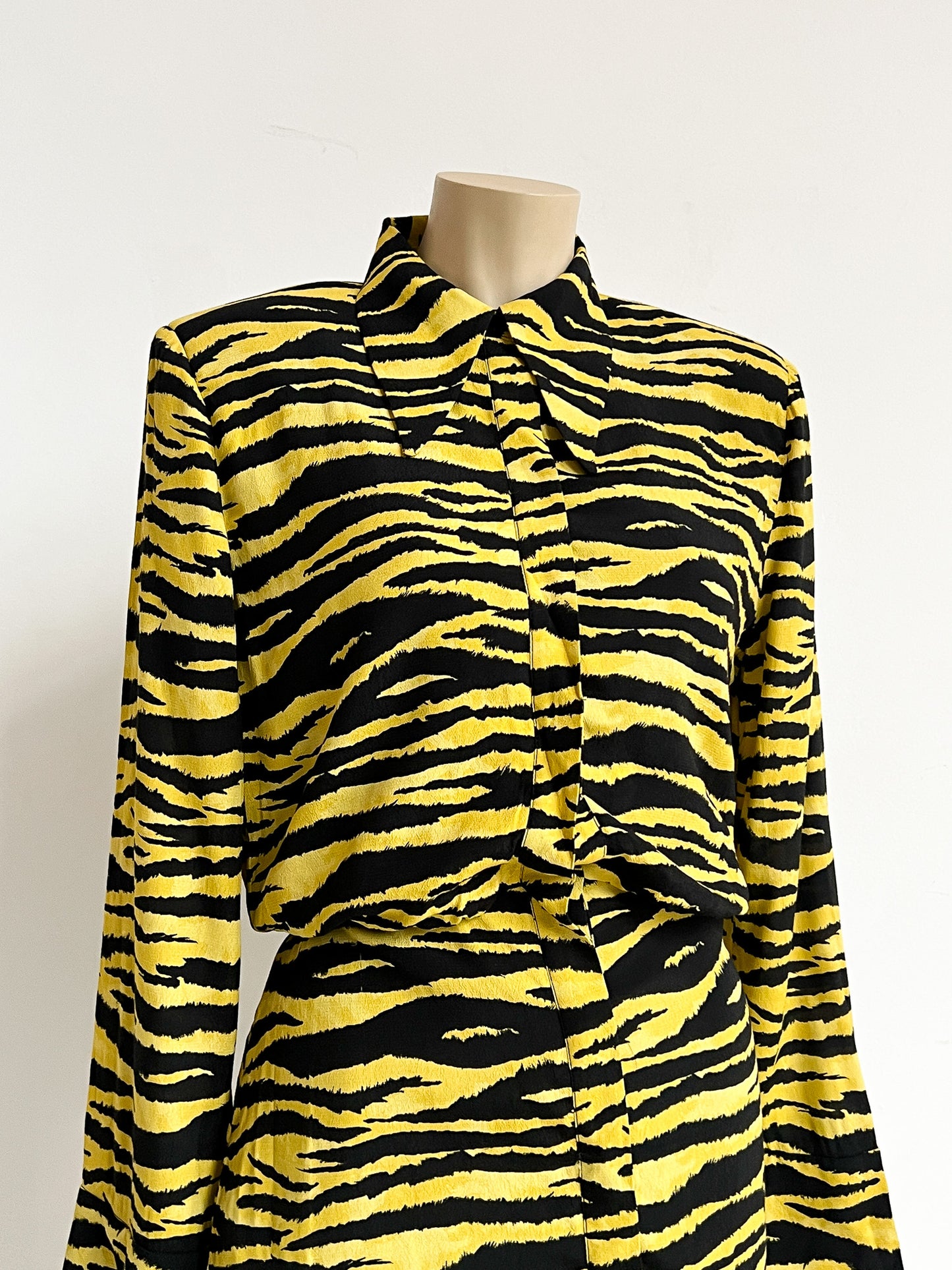 MARTHE - Zebra yellow dress - S