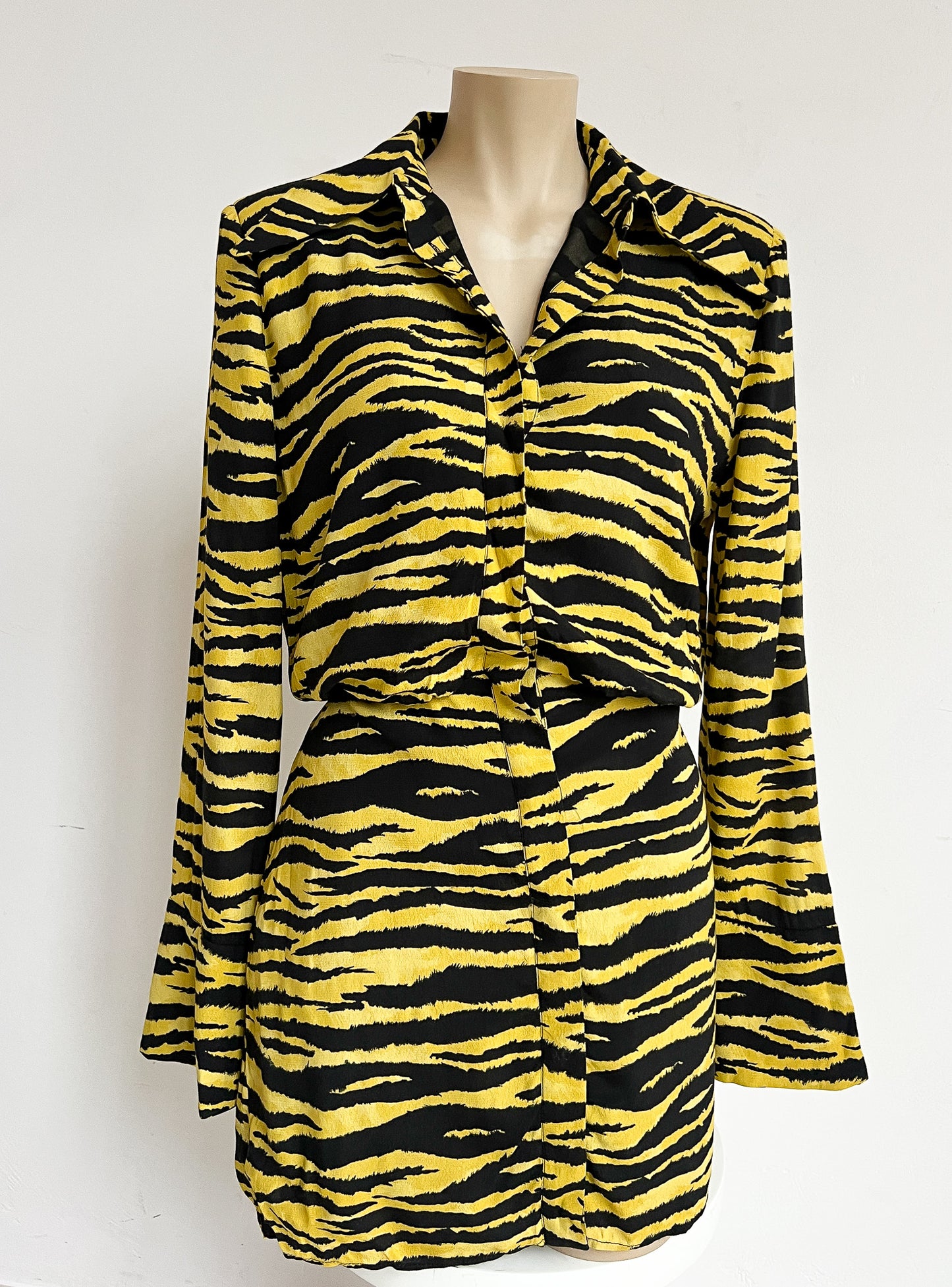 MARTHE - Zebra yellow dress - S