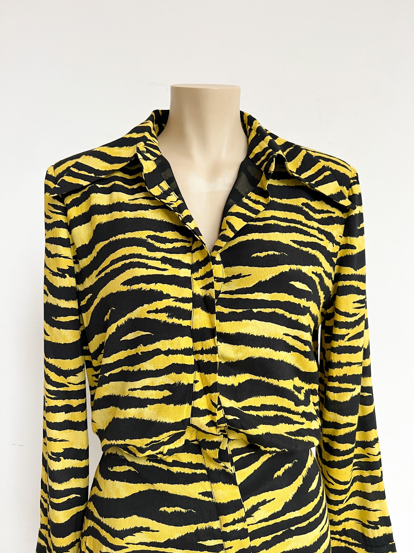 MARTHE - Zebra yellow dress - S