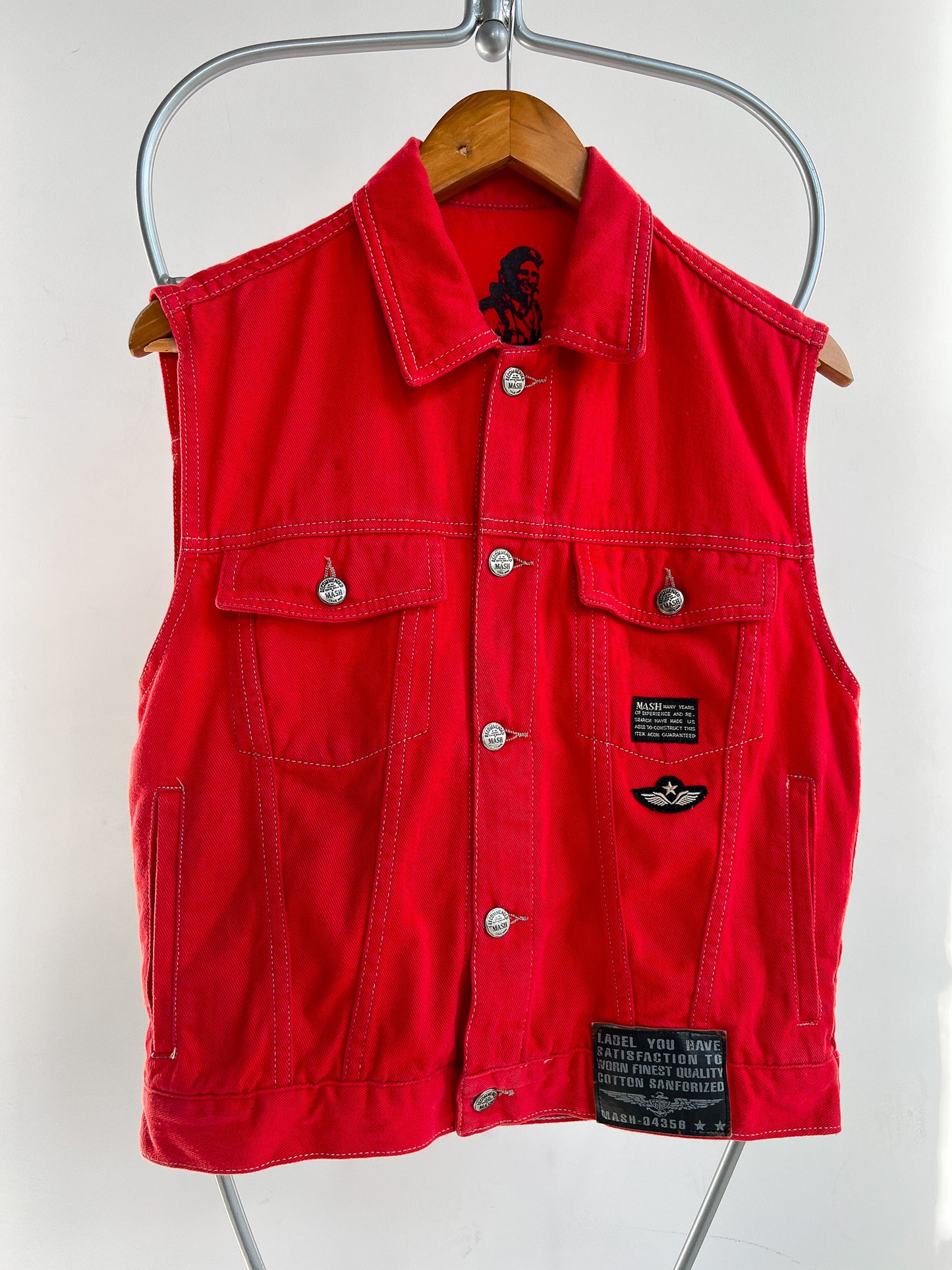 MARTHE - Red Denim Vest