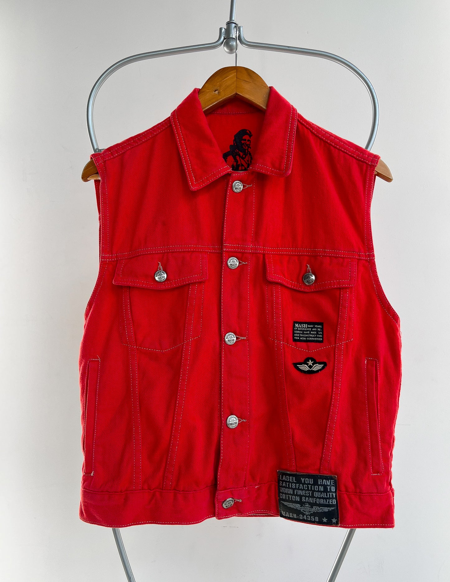 MARTHE - Red Denim Vest