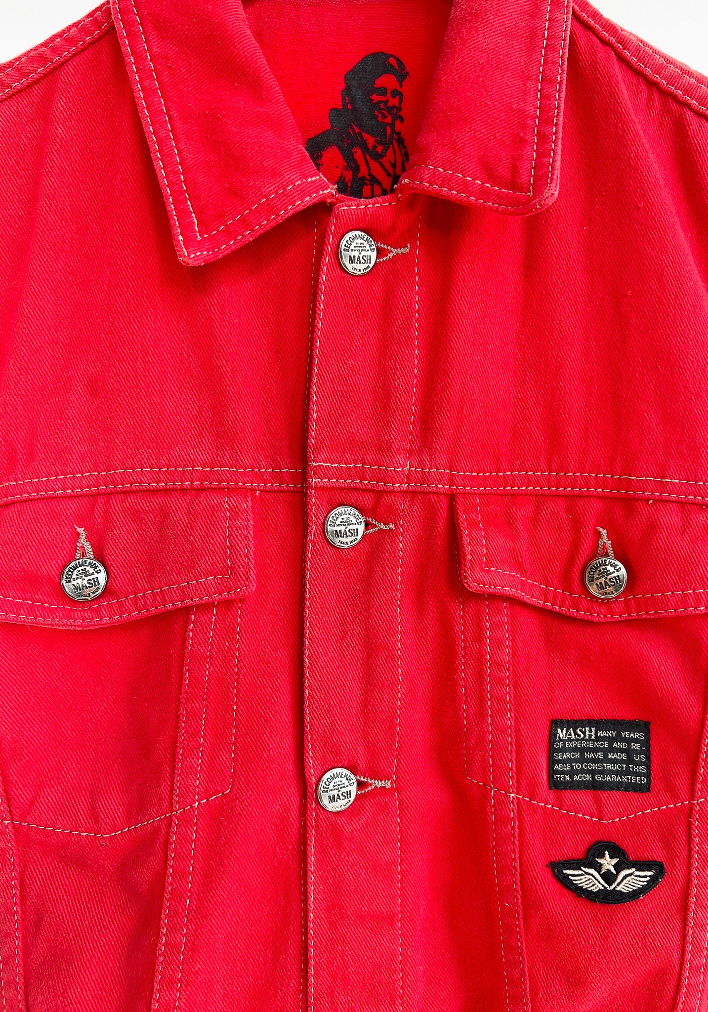 MARTHE - Red Denim Vest