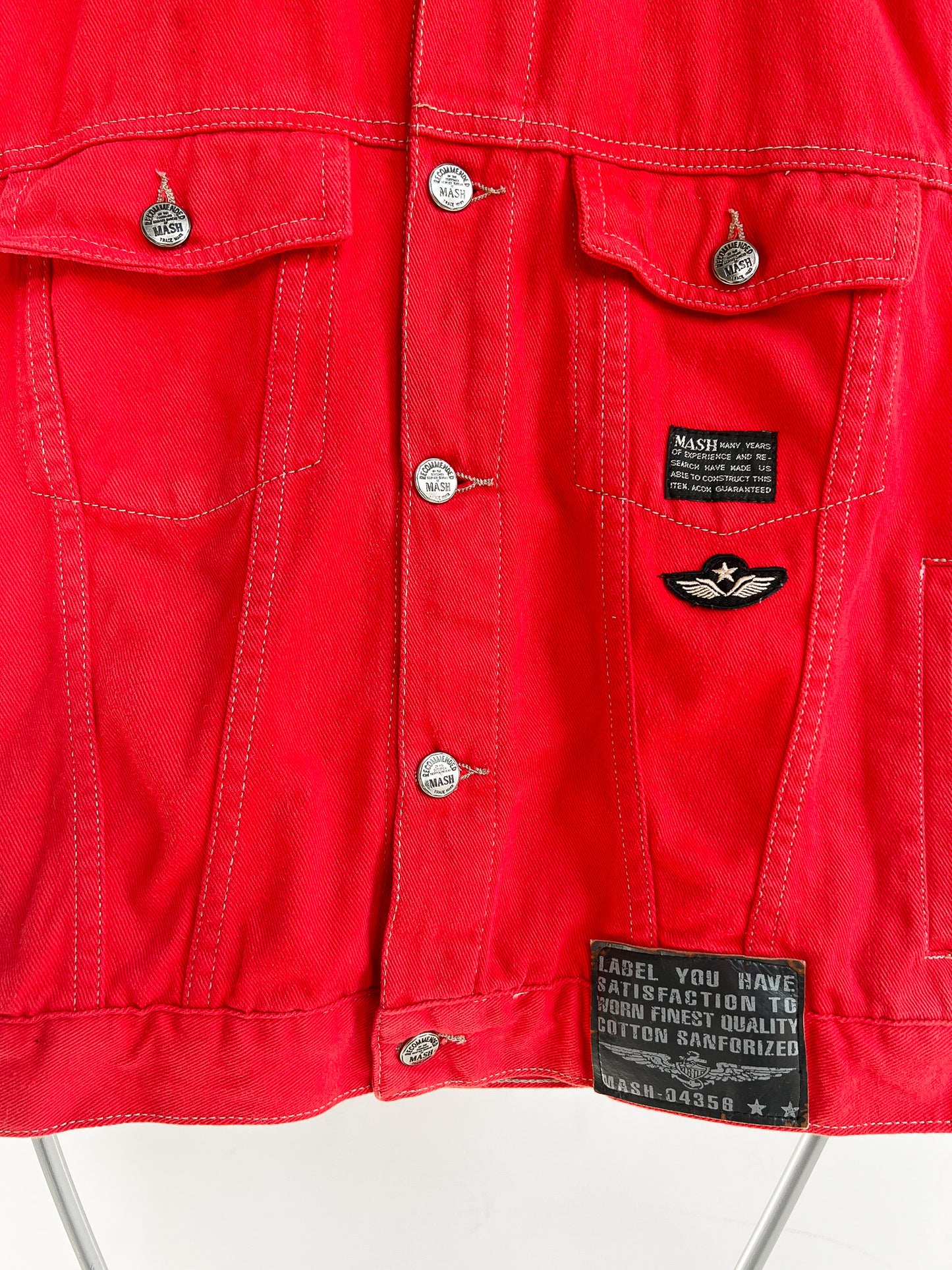 MARTHE - Red Denim Vest