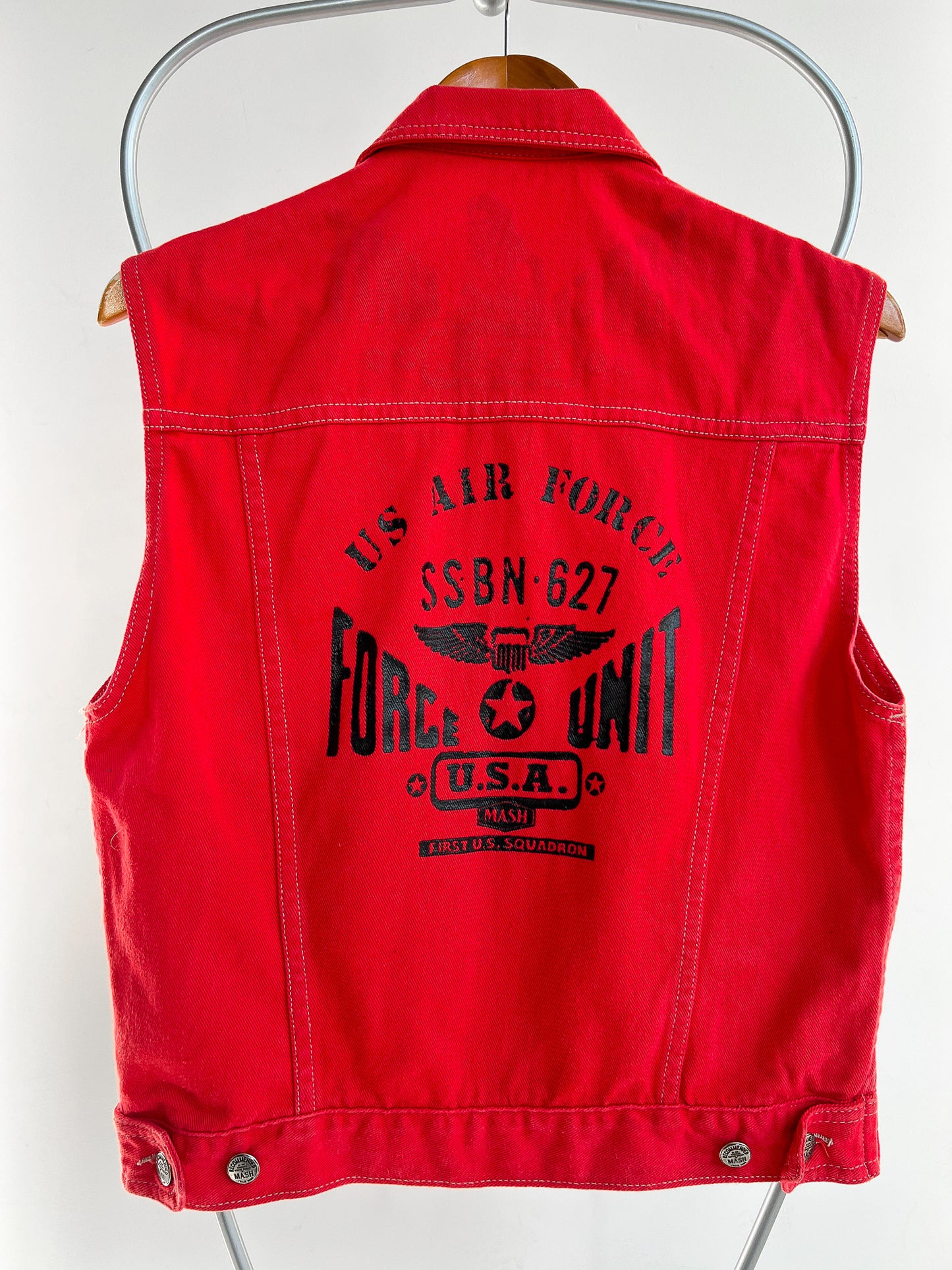 MARTHE - Red Denim Vest