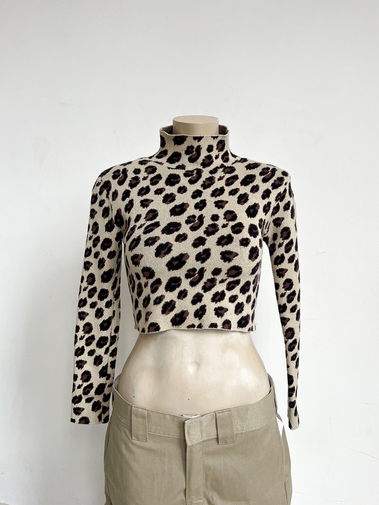 Leopard open-back top - S