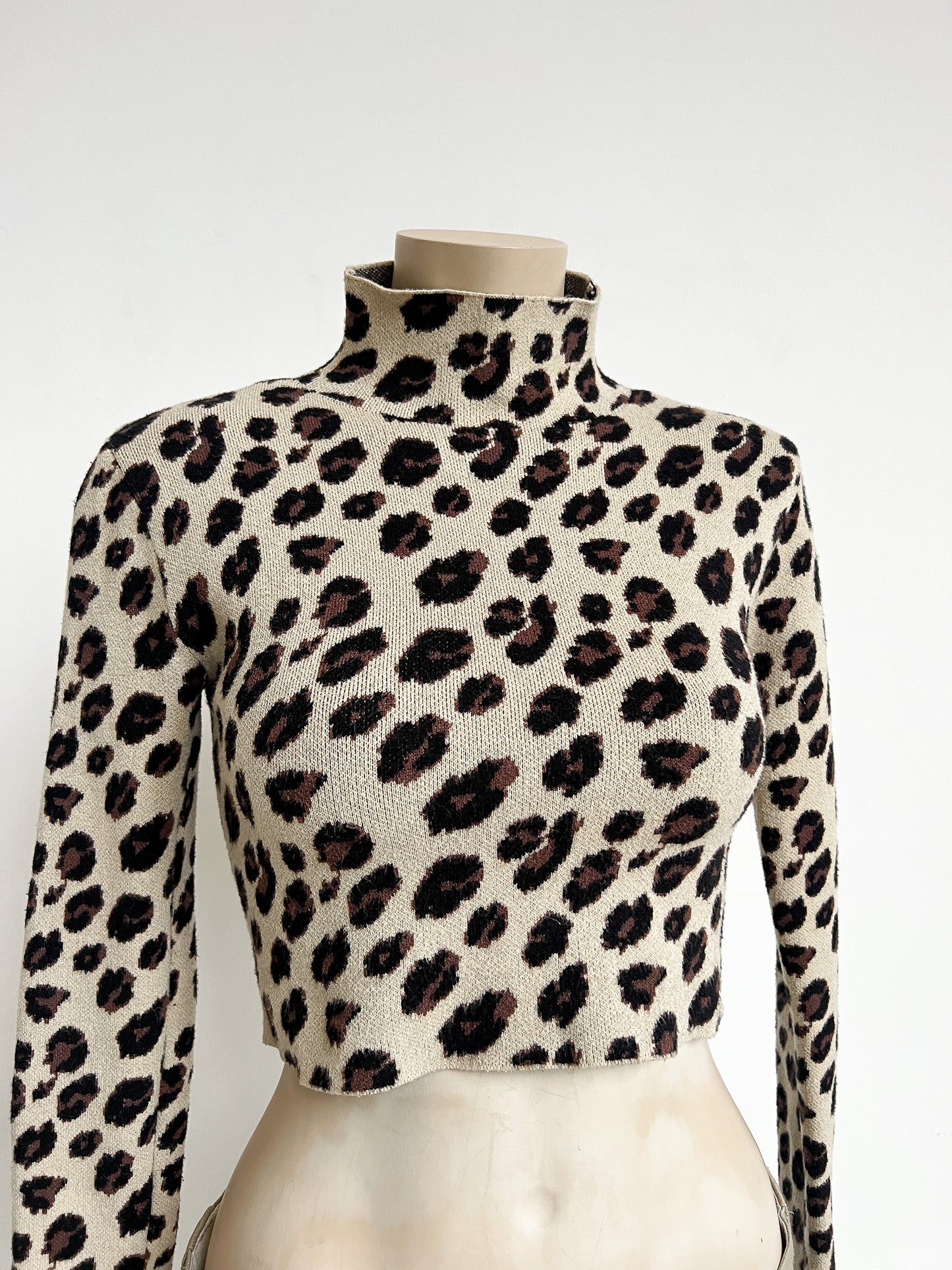 Leopard open-back top - S