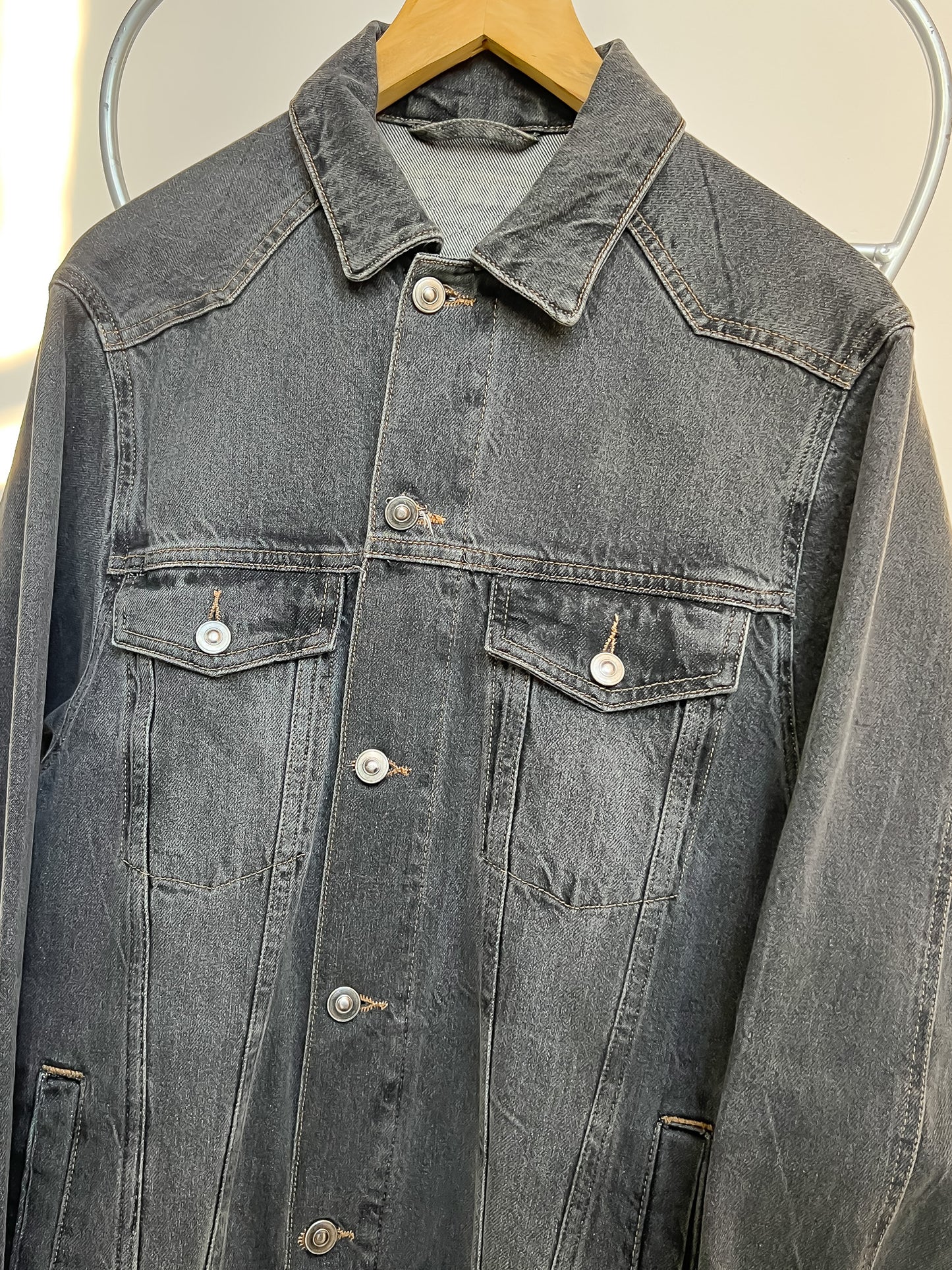 Grey Denim Jacket - S