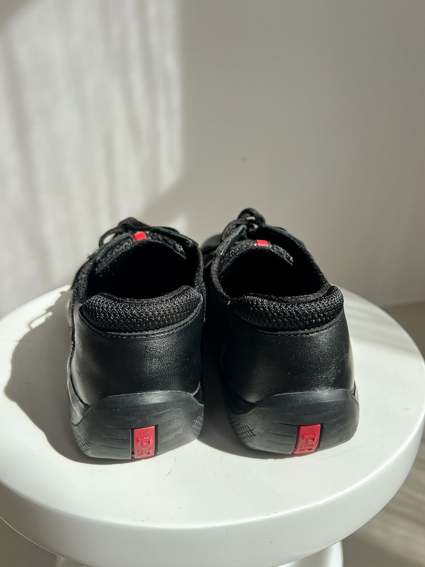 Vintage Prada America's Cup black leather sneakers - 39 1/2