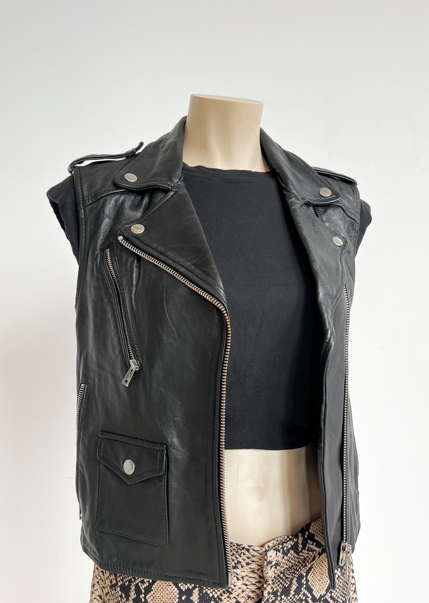 TALISSA - Sleeveless biker jacket - 38