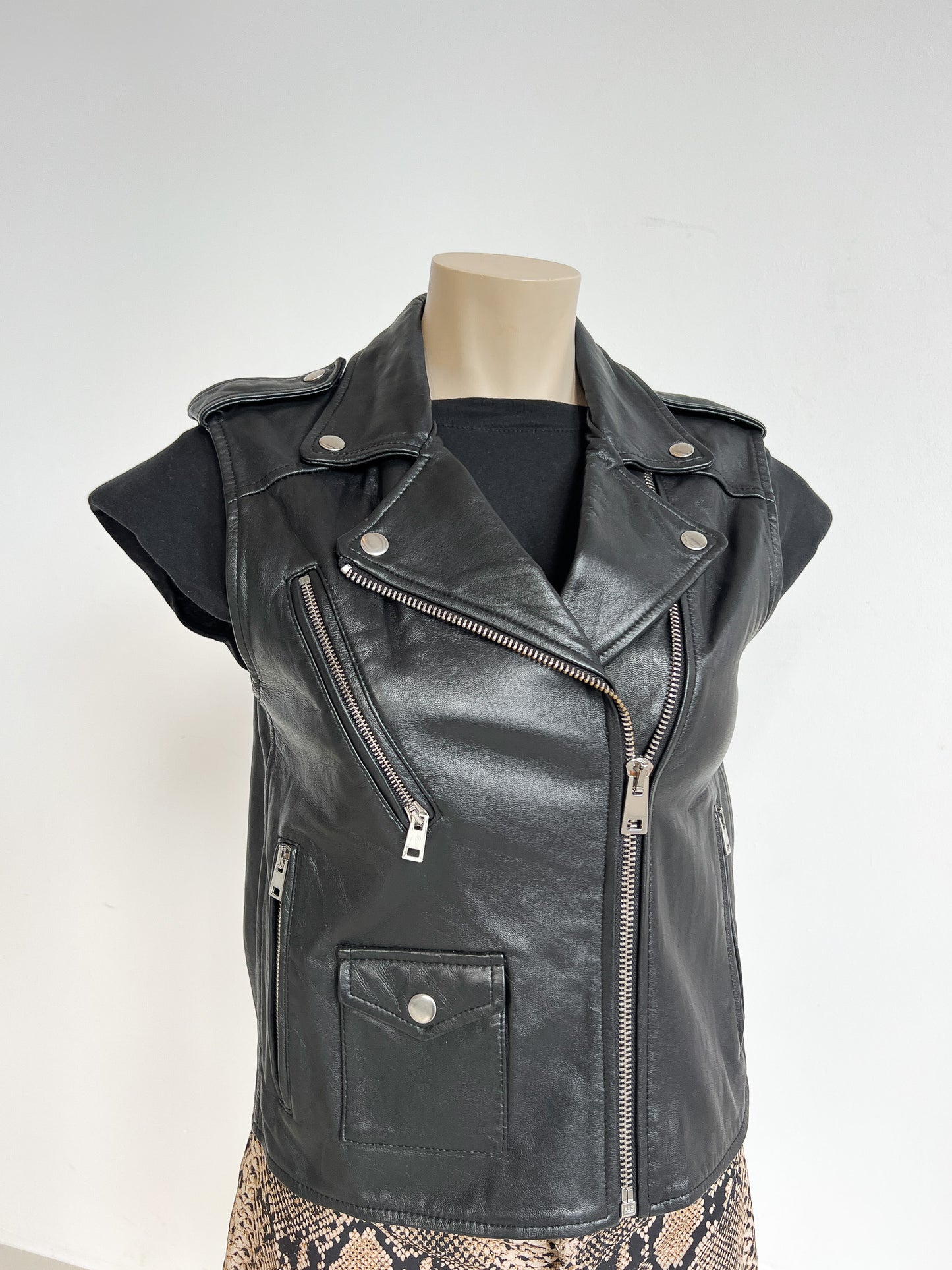 TALISSA - Sleeveless biker jacket - 38