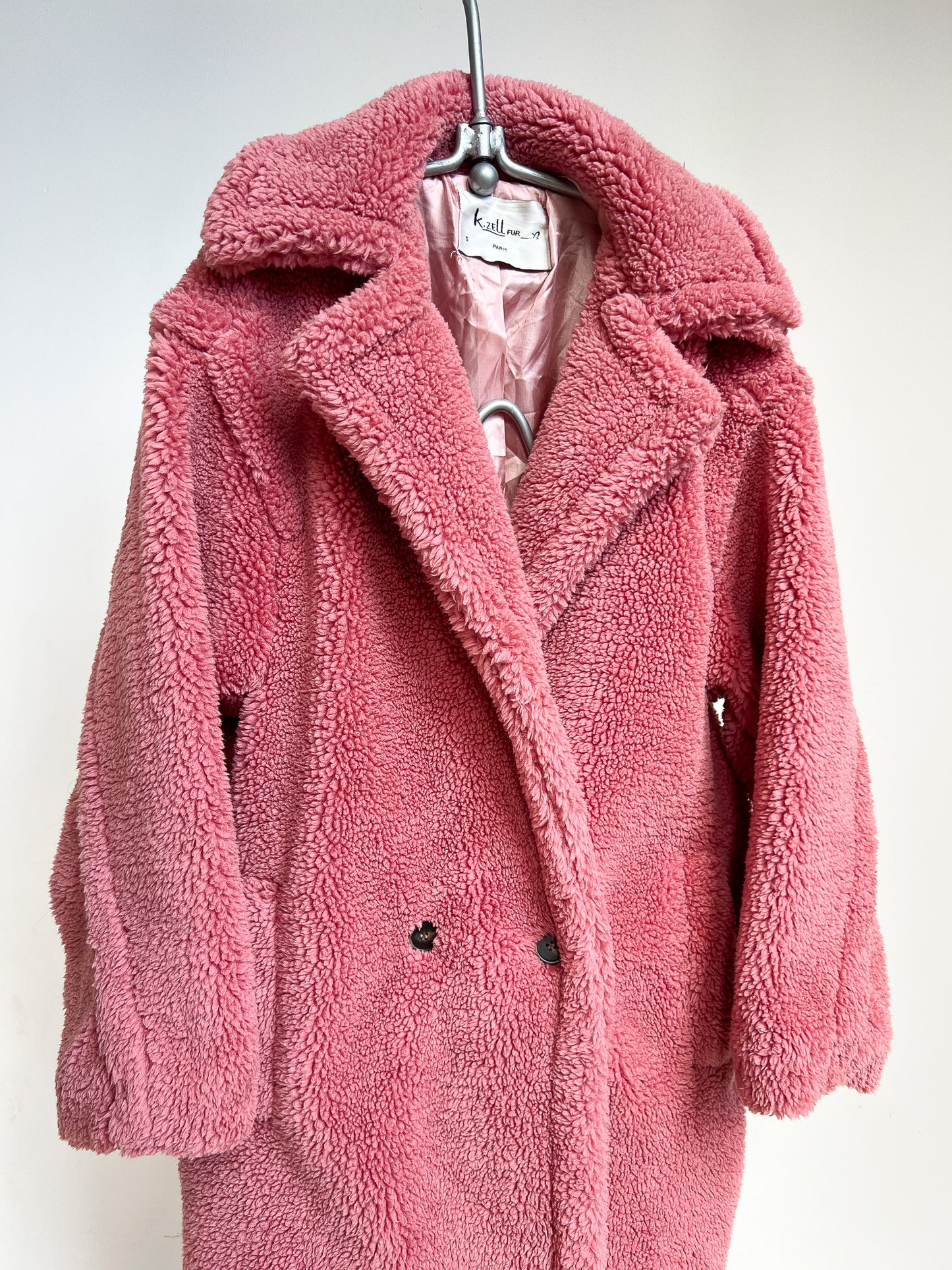 TALISSA - Pink Teddy Coat - S