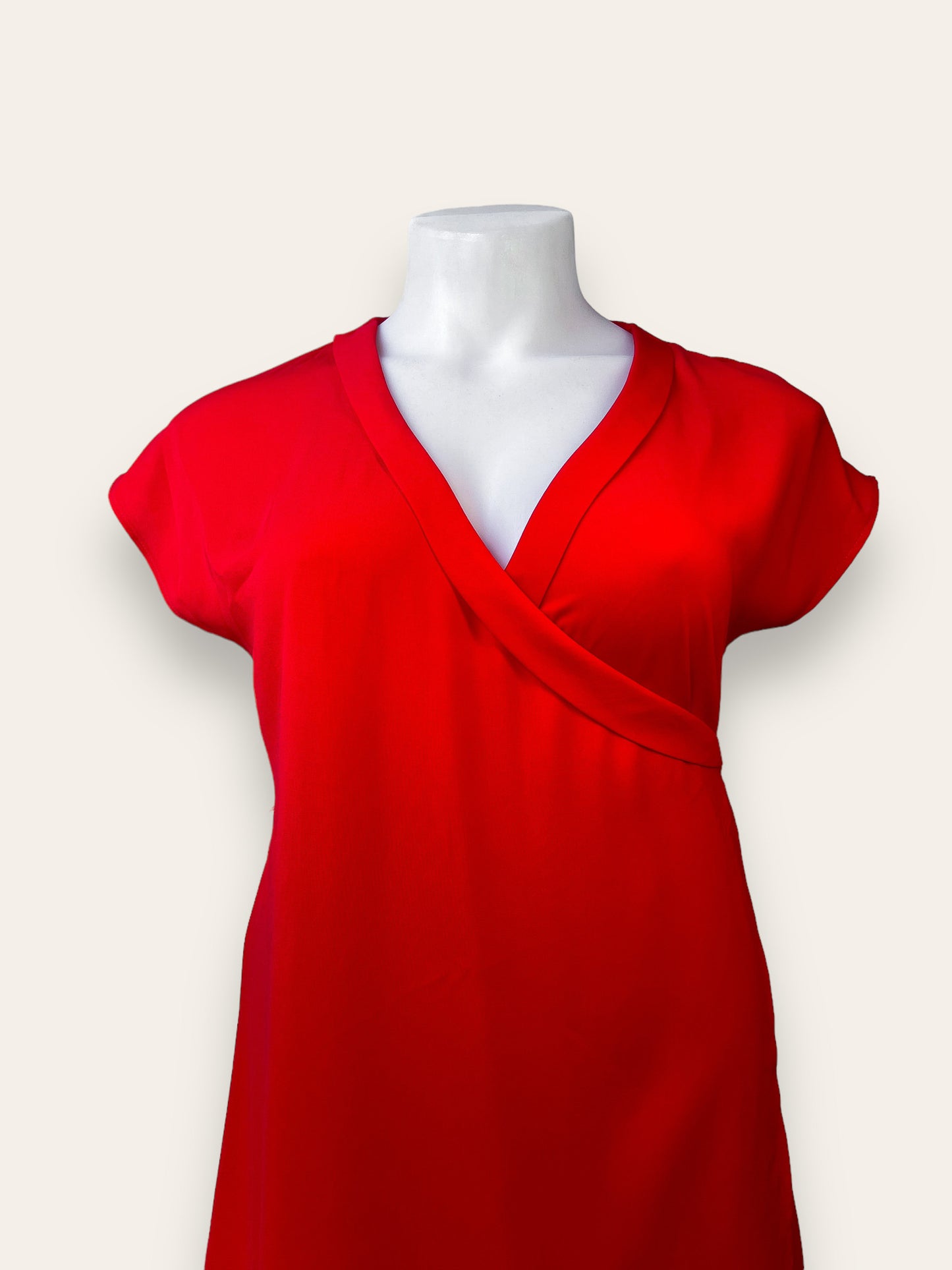 JOANN - Red Wrap Dress Plain