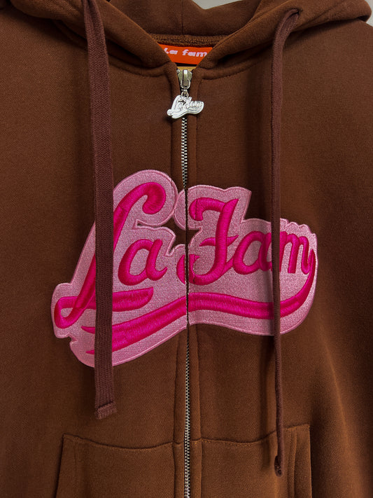 LA FAM Brown Zipper - S