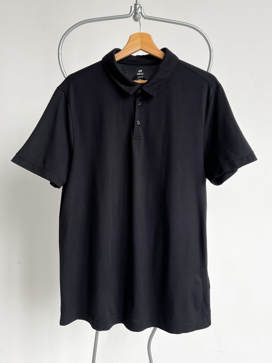 MARTHE - Black polo shirt - L