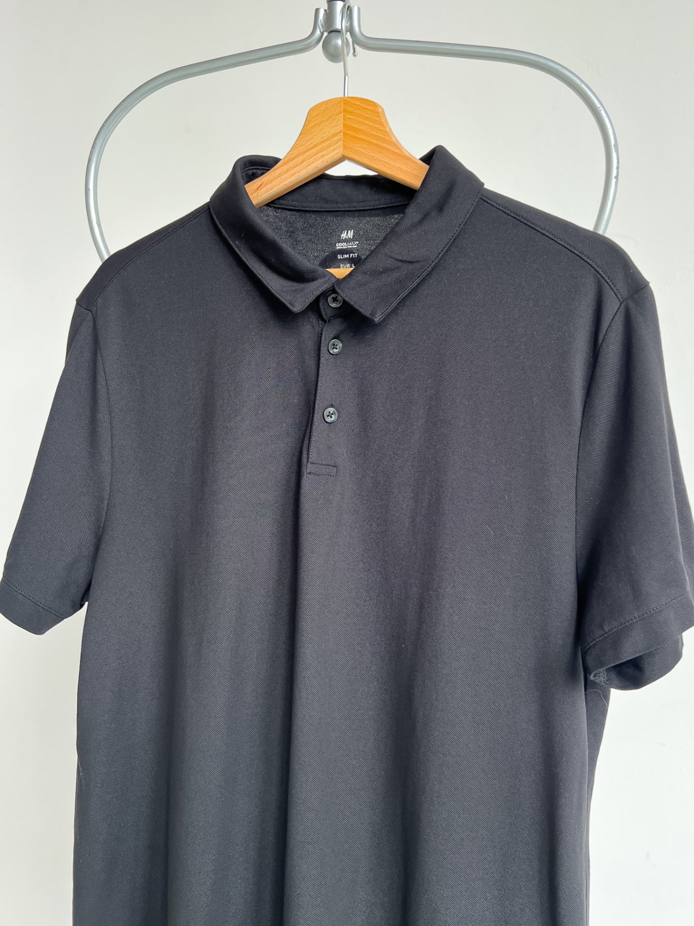 MARTHE - Black polo shirt - L