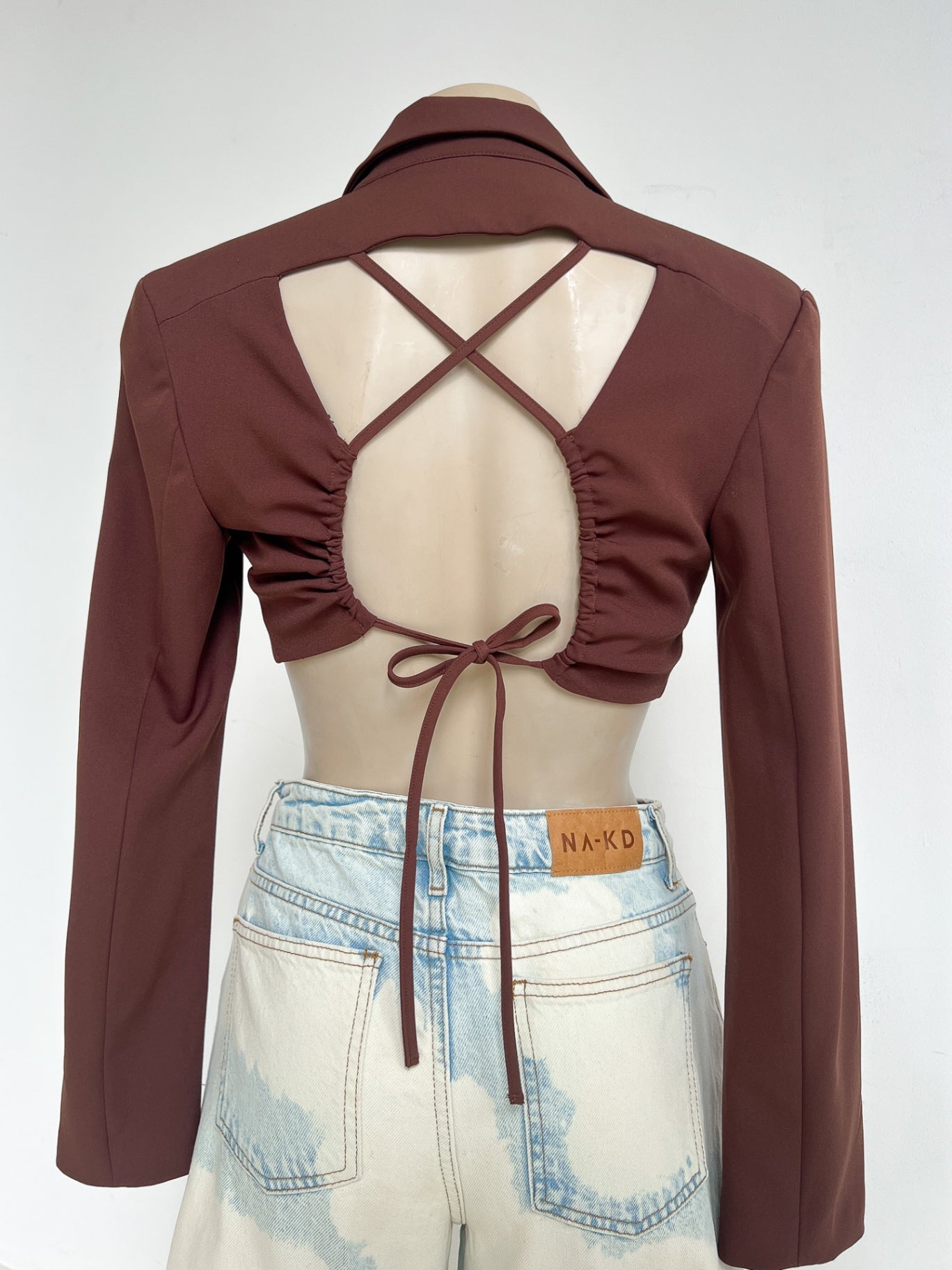 Cropped Brown Blazer - S