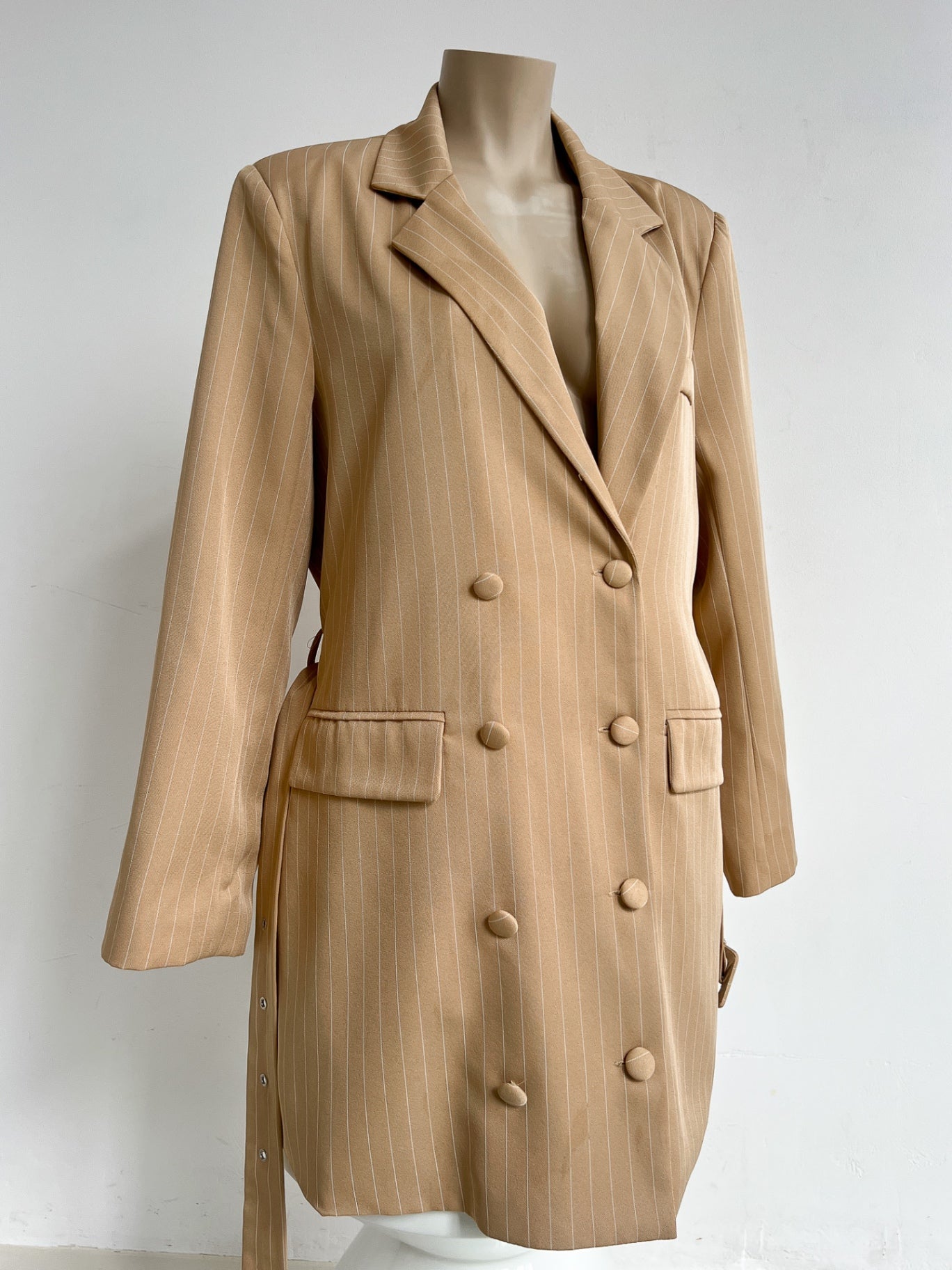 Beige Blazer dress - S