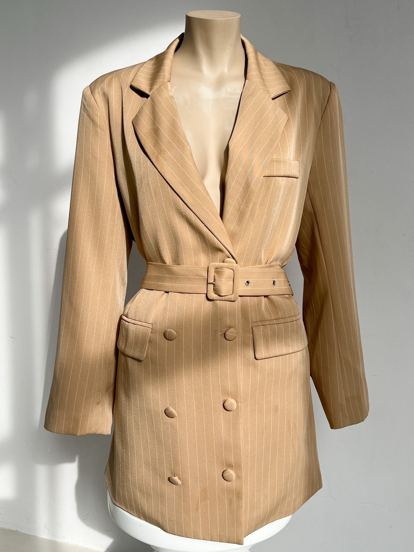 Beige Blazer dress - S