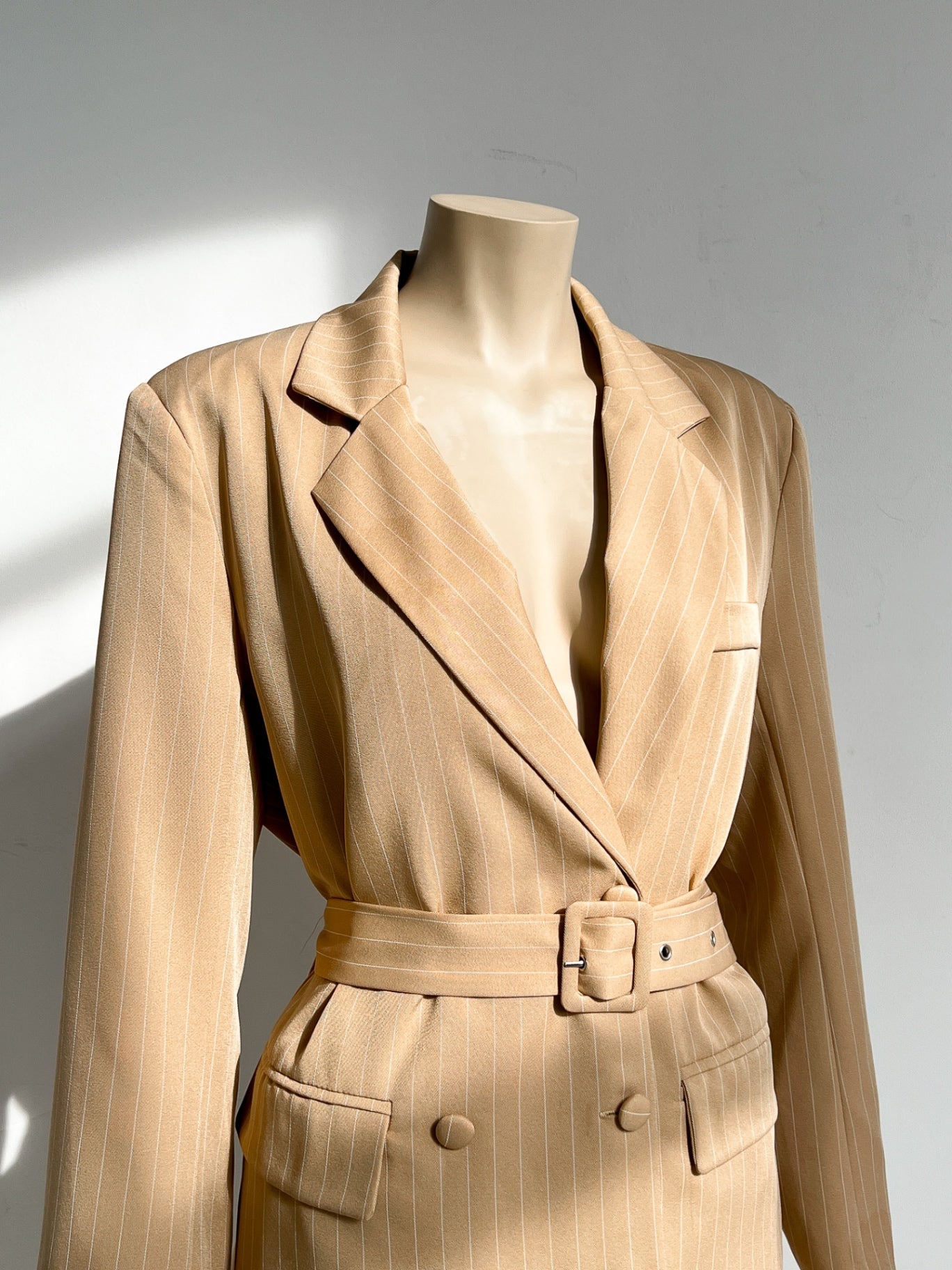 Beige Blazer dress - S