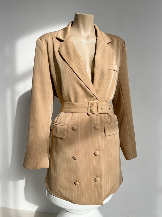 Beige Blazer dress - S