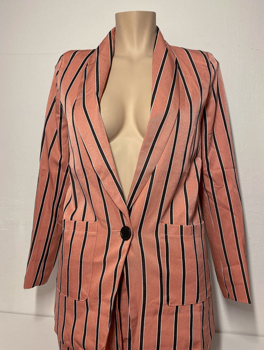 ISHA - Pink striped suit — XS