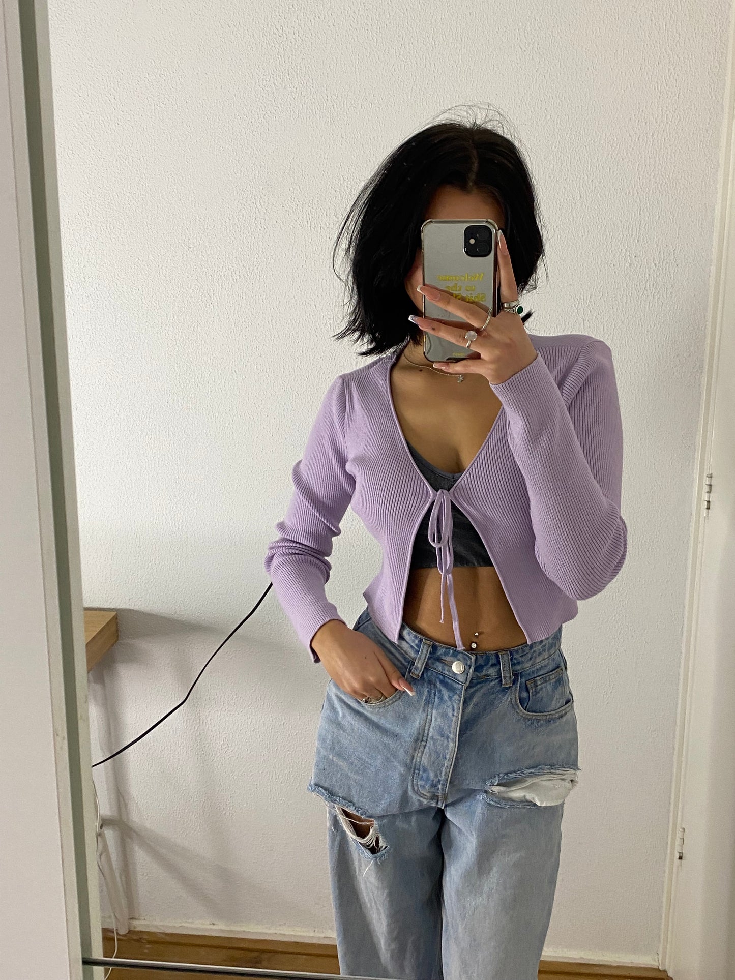 ARUNYA - Purple long sleeve — S