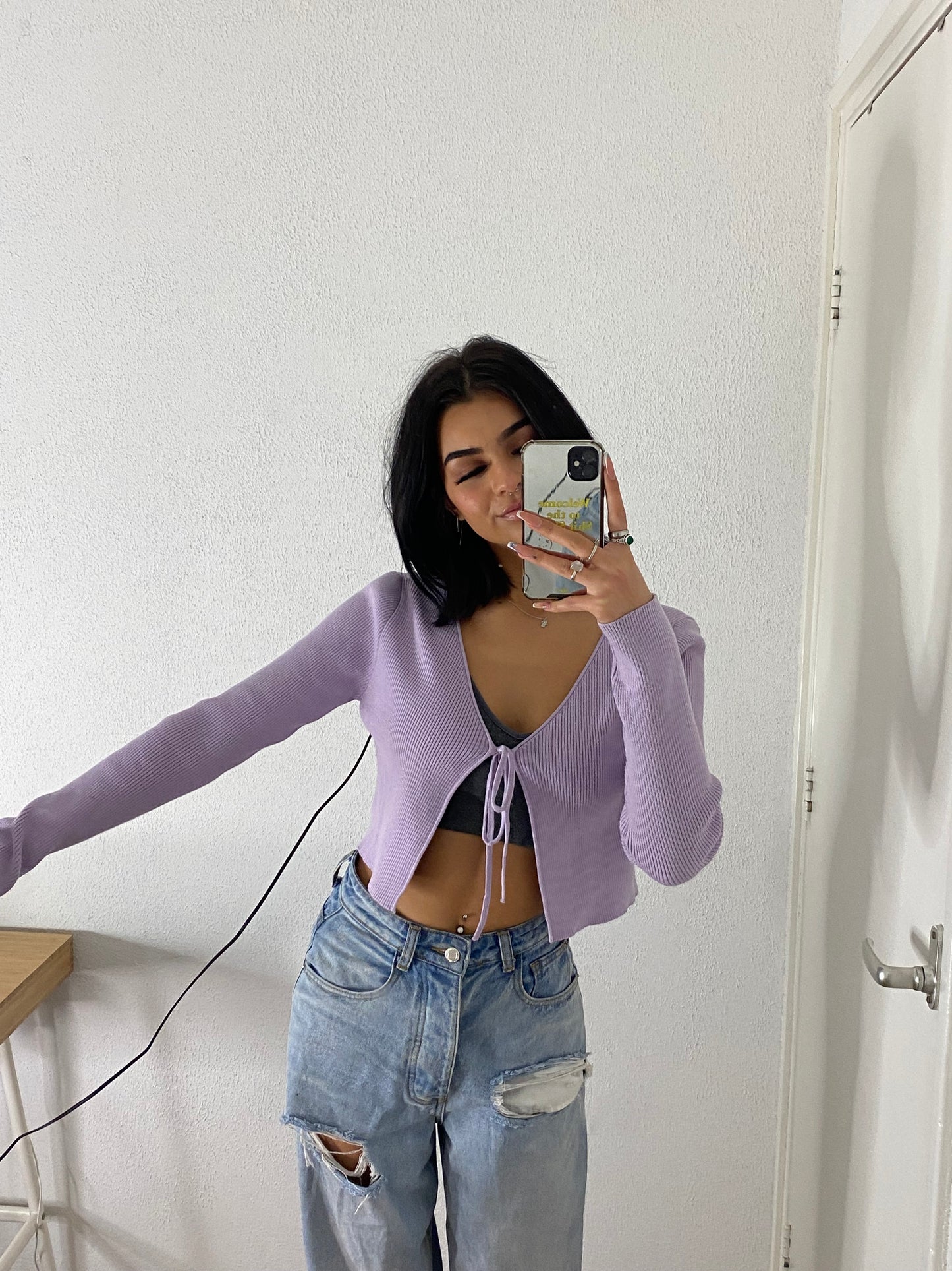 ARUNYA - Purple long sleeve — S