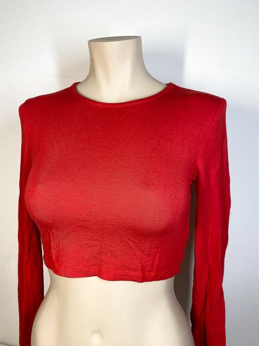 LIZZY - Red Crop Top — XS