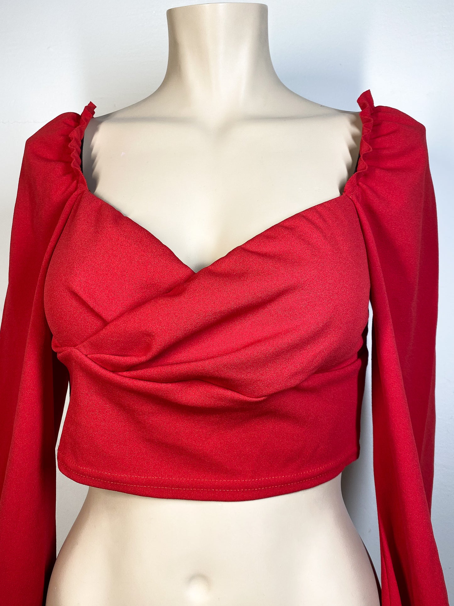 JOANN - Red wrap top — 38