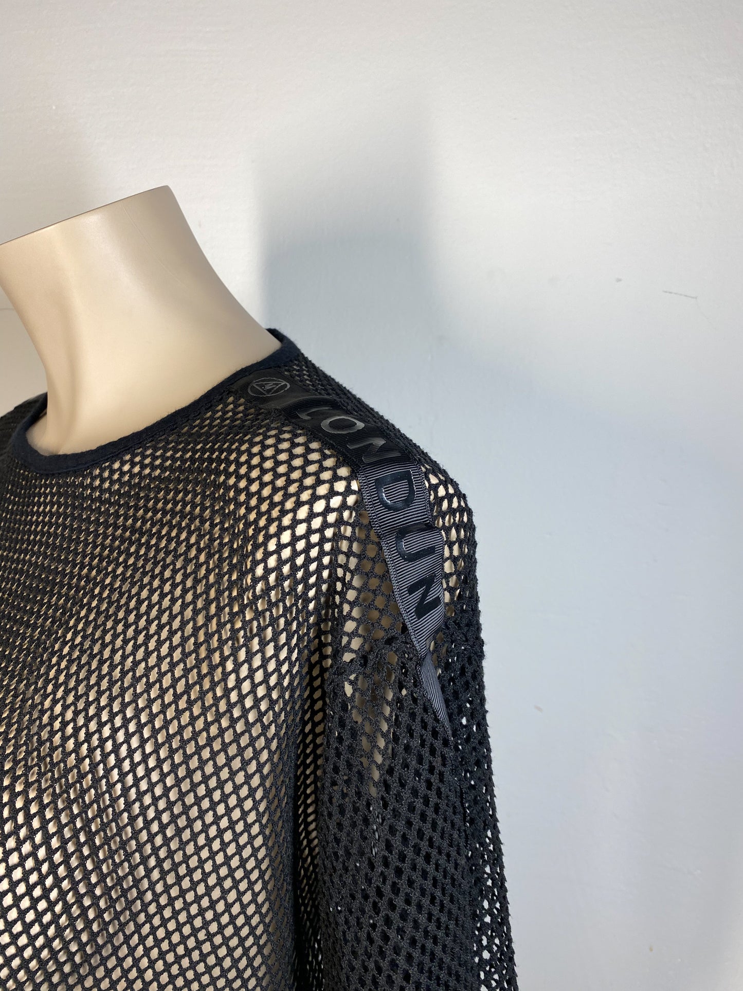 LIZZY - Black Fishnet Top — XS