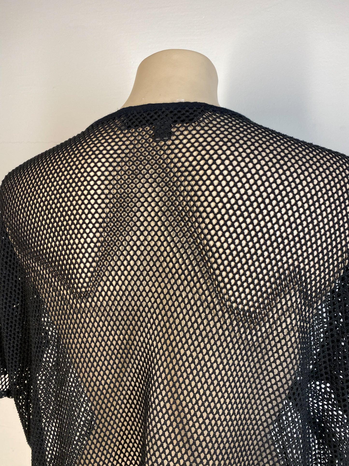 LIZZY - Black Fishnet Top — XS