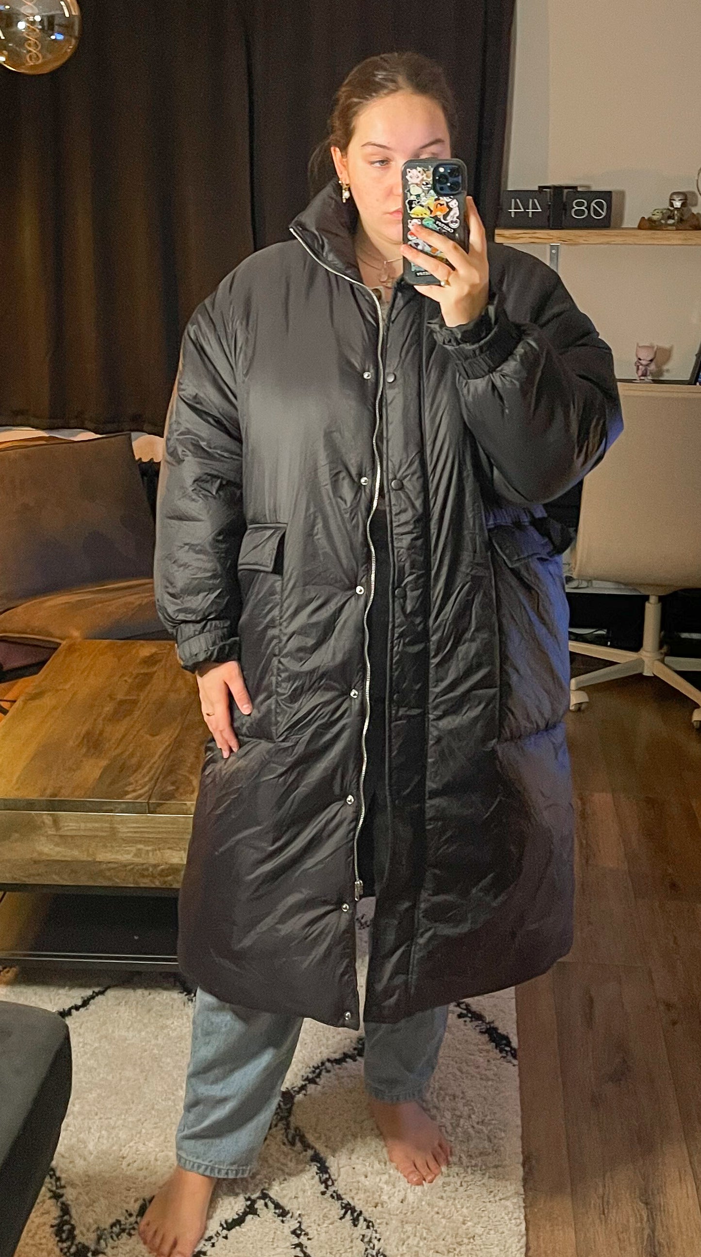 JOANN - Black long puffer coat