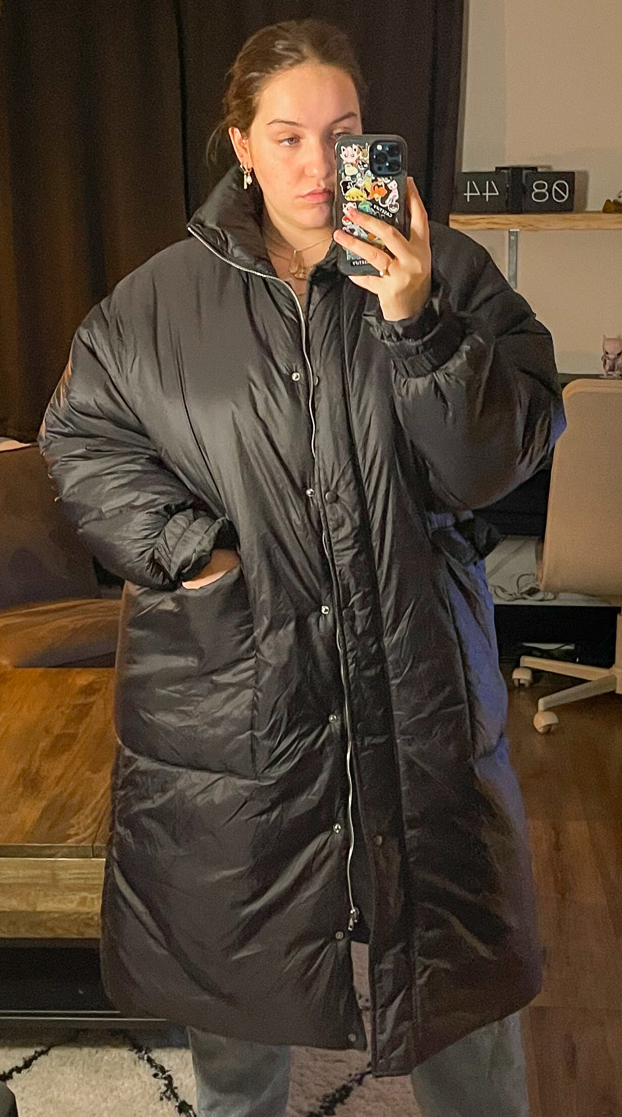 JOANN - Black long puffer coat