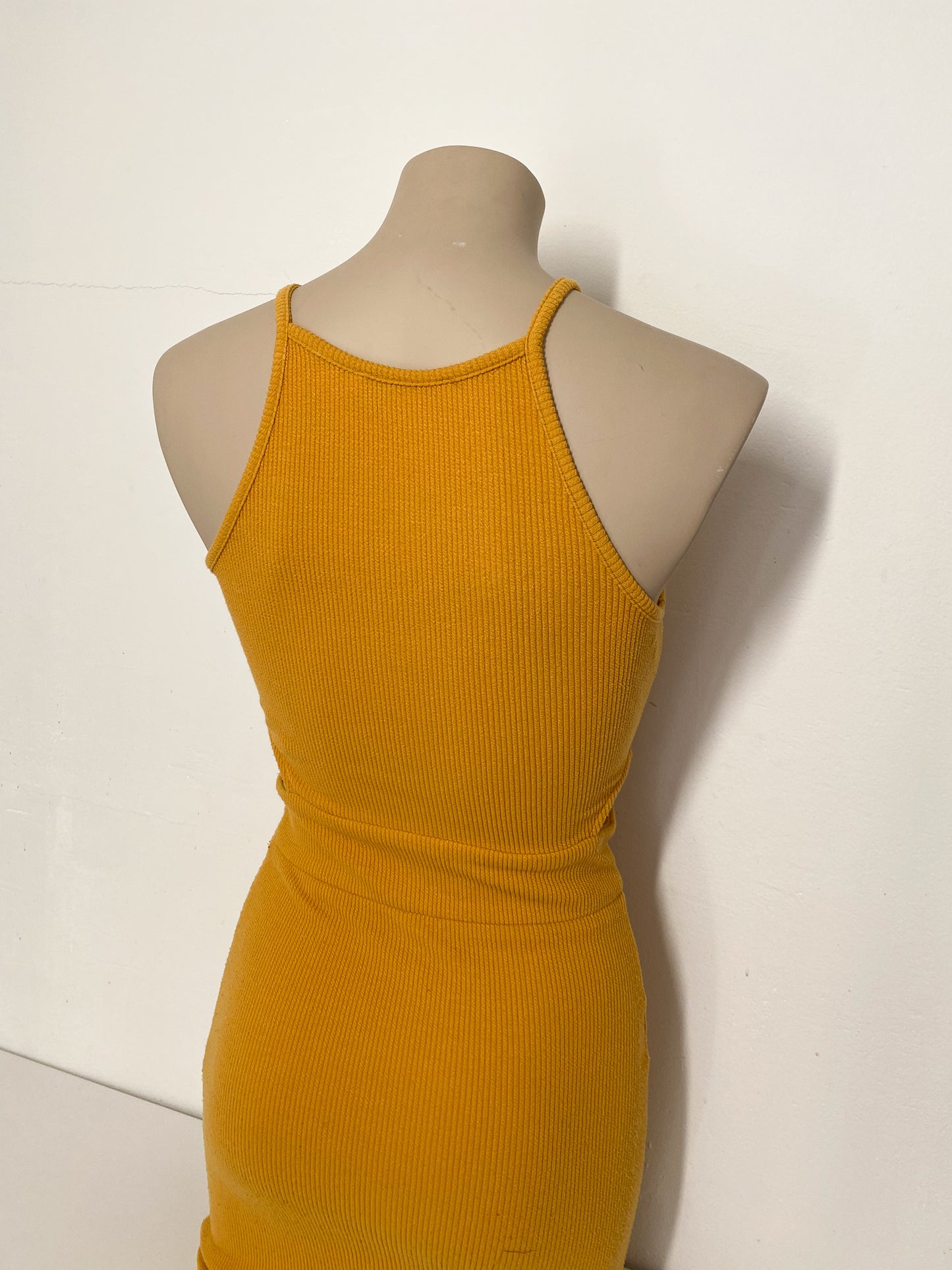 LIZZY - Yellow bodycon dress — S