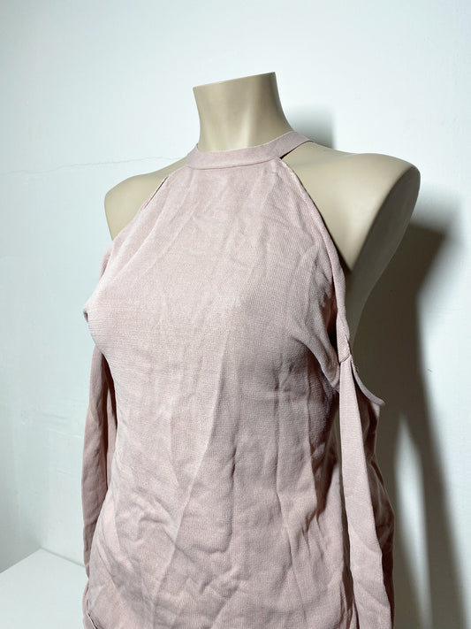 JOANN - Blush pink backless top — S