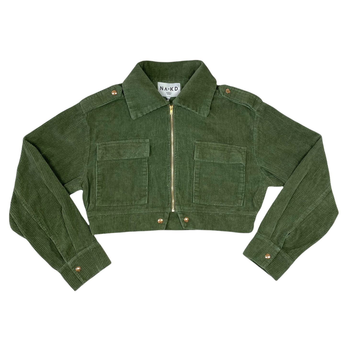 ISHA - Cropped green jacket — XXS