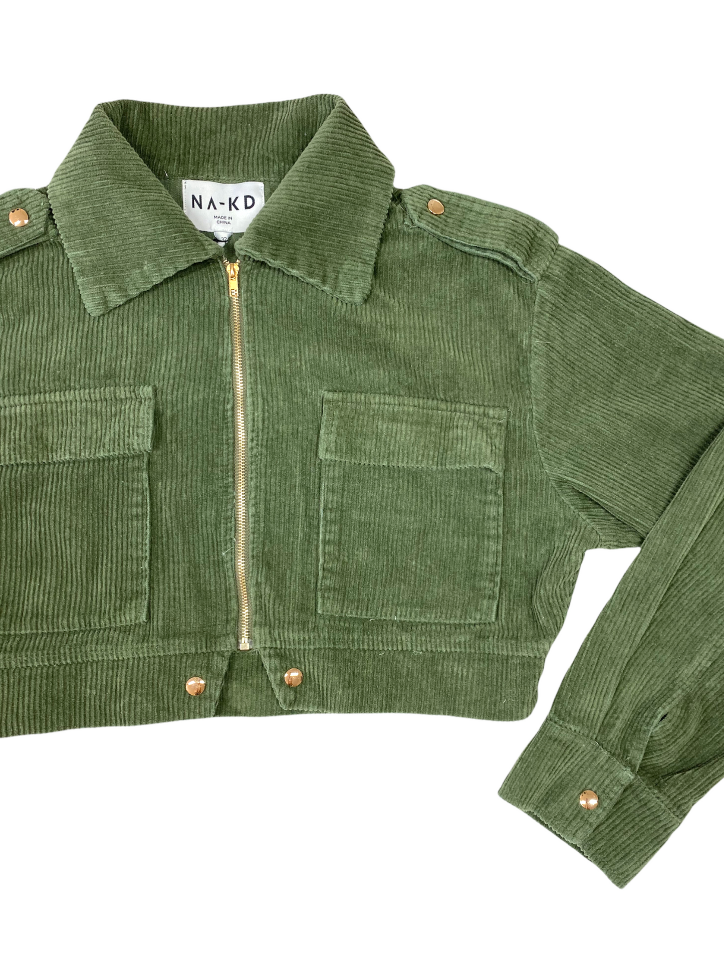 ISHA - Cropped green jacket — XXS