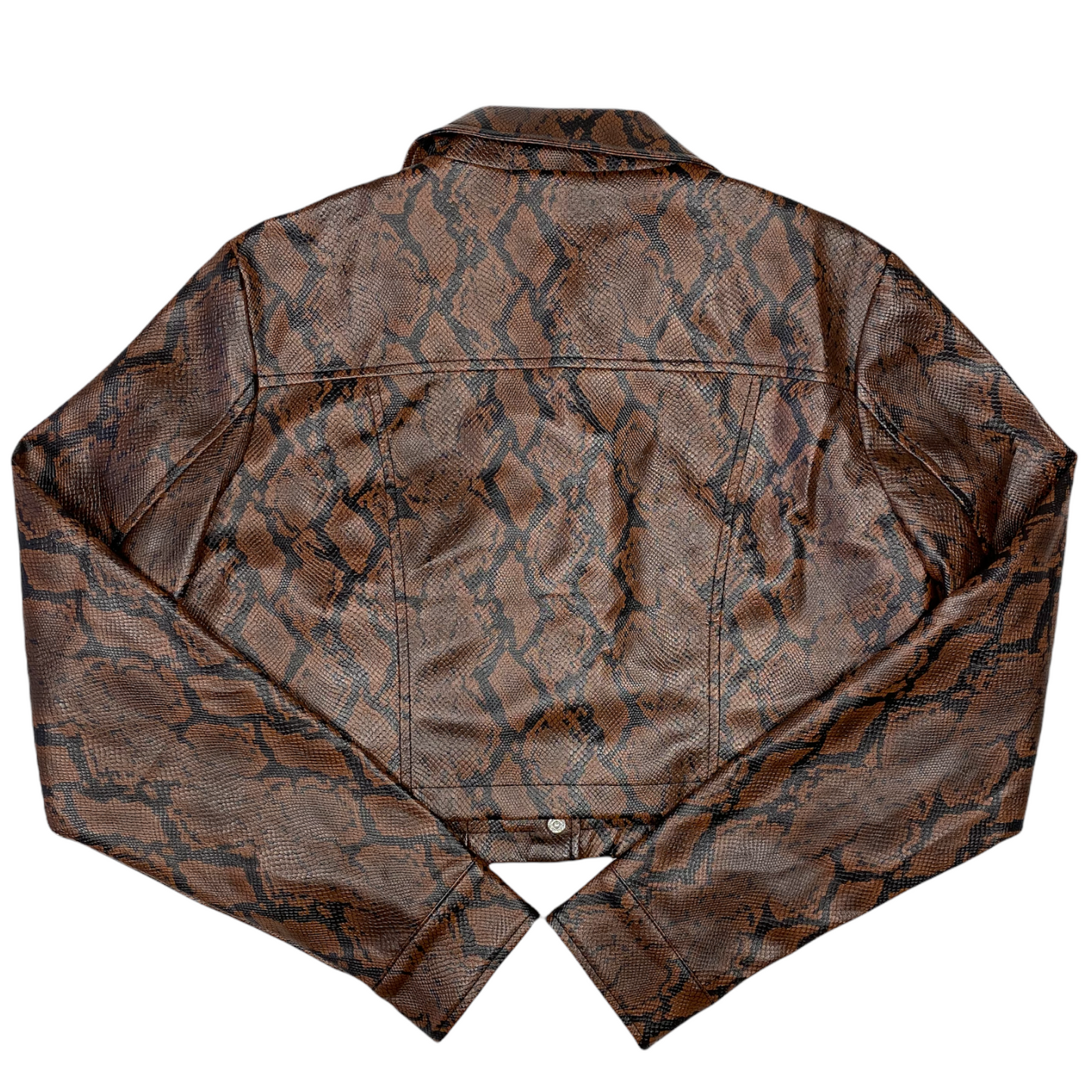 ISHA - Cropped snake print blazer — XS