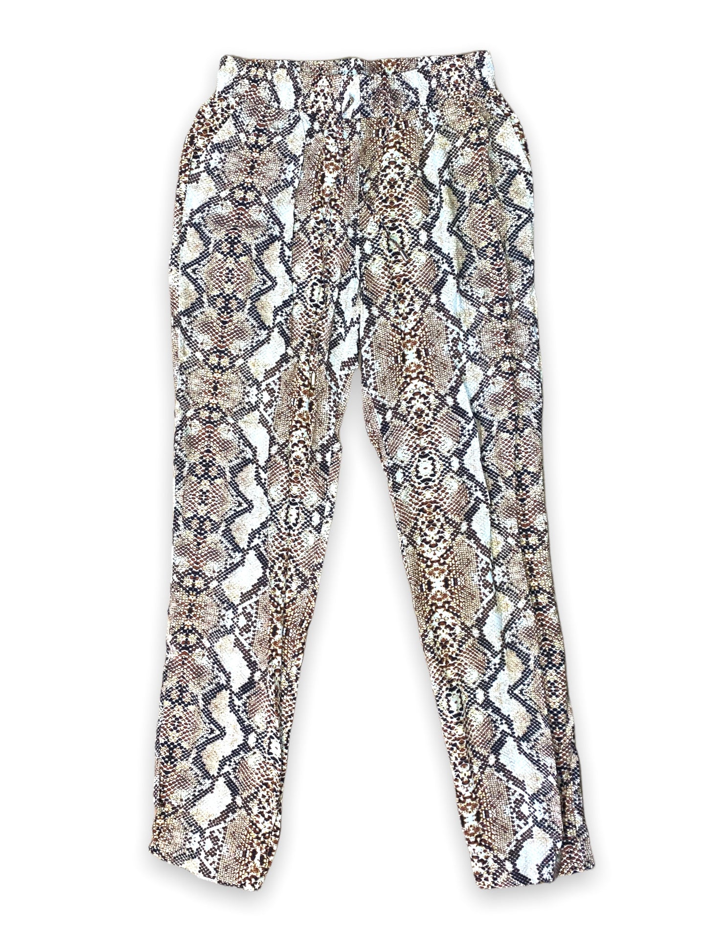 Snake print trousers — S