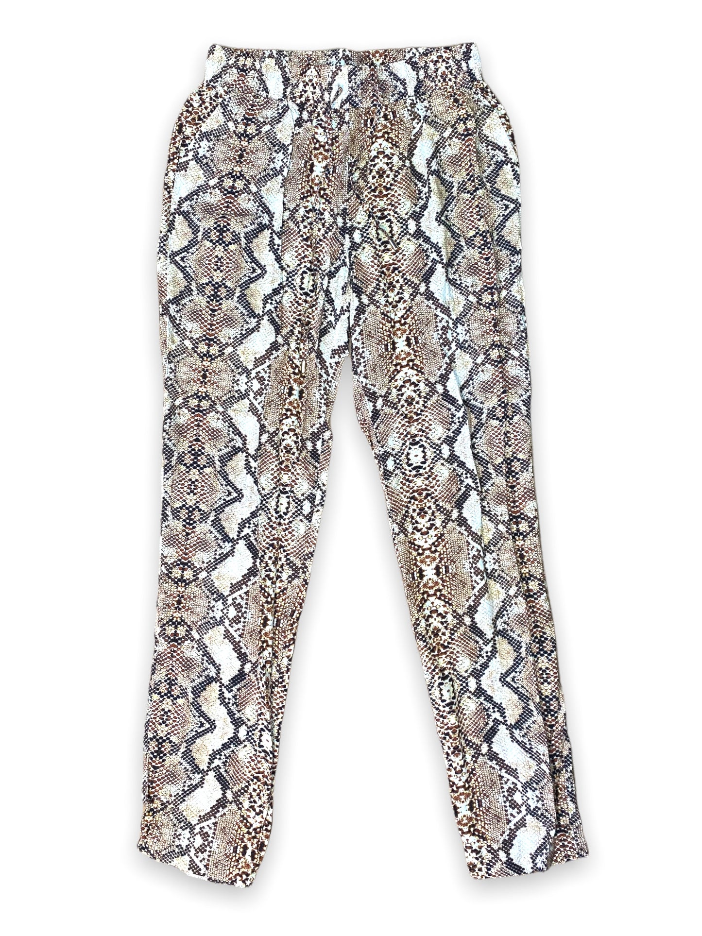 Snake print trousers — S